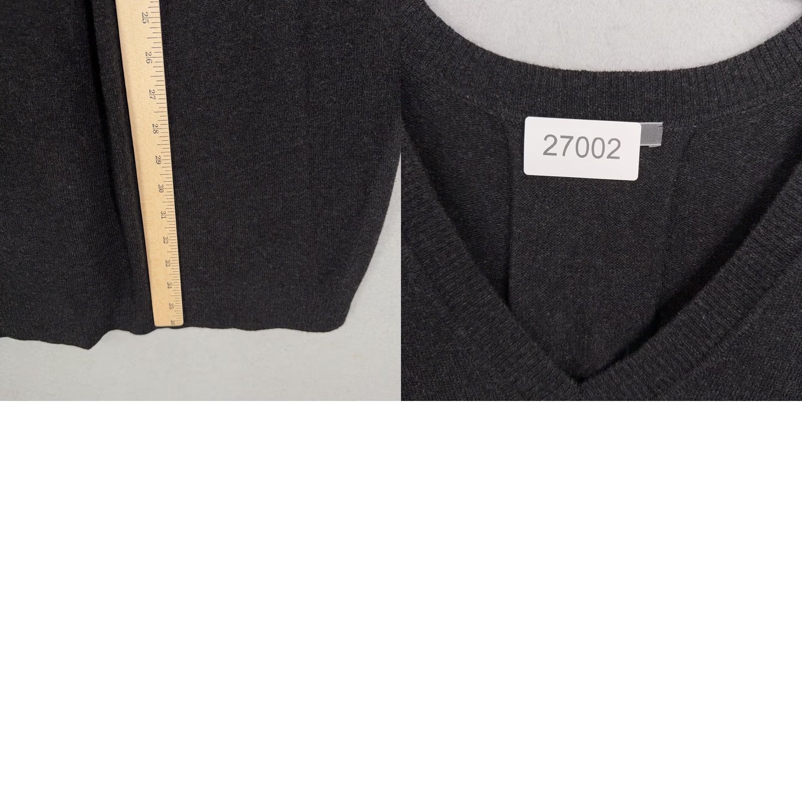 Vince Vince Sweater Tunic Womens S Gray Wool Cashmere V Neck Pockets Knit Size S / US 4 / IT 40 - 8 Thumbnail