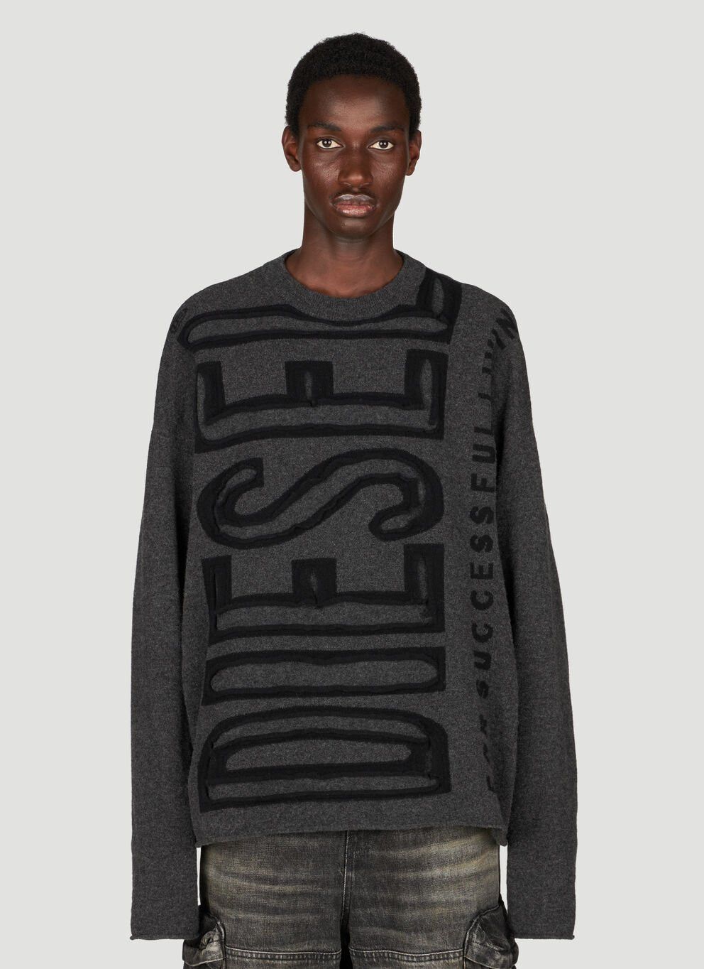 image of Diesel K-Floyd Sweater in Grey, Men's (Size XL)