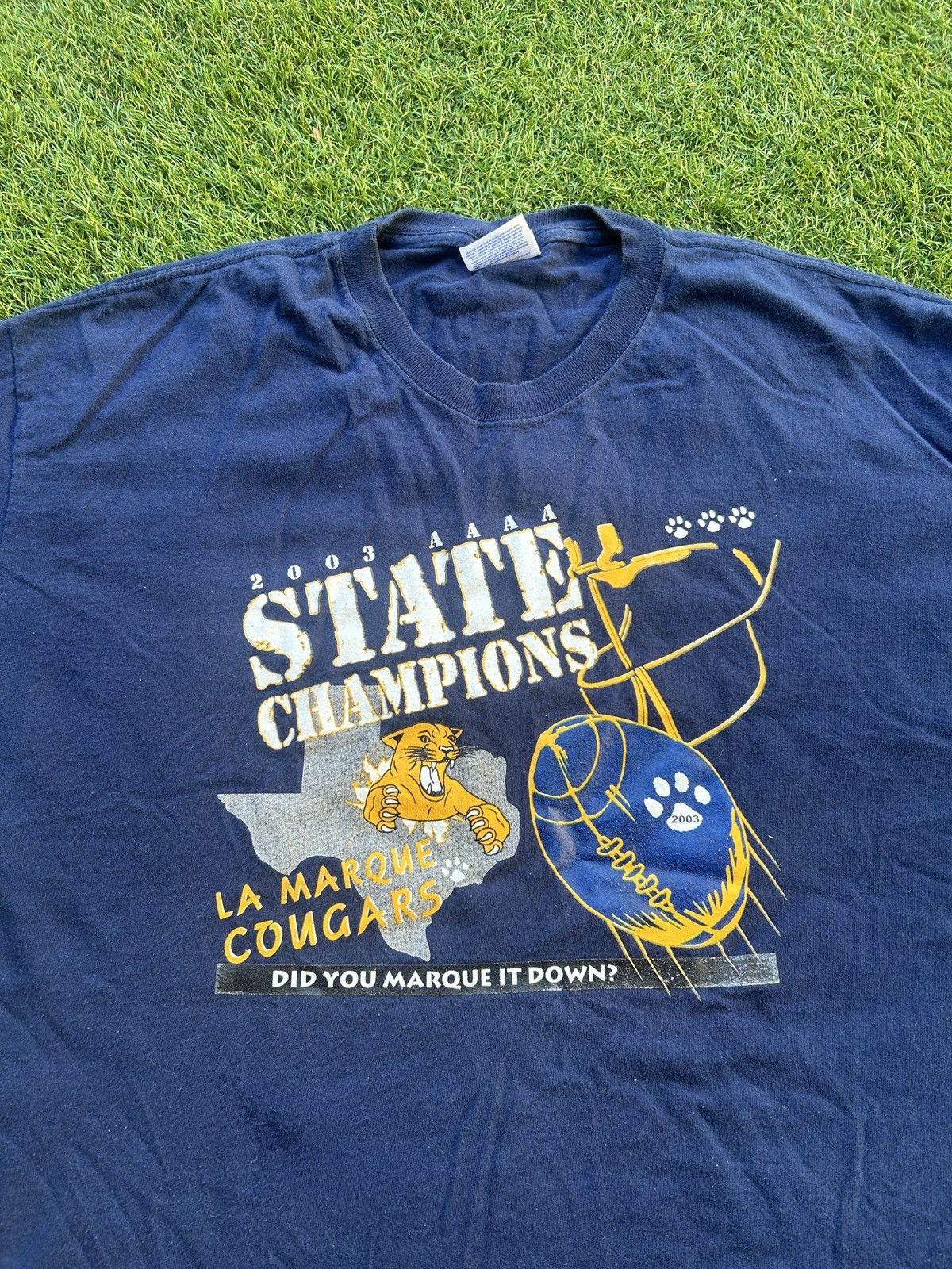 Vintage Vintage 2003 Texas State Champions Football T-Shirt Size US XL / EU 56 / 4 - 2 Thumbnail