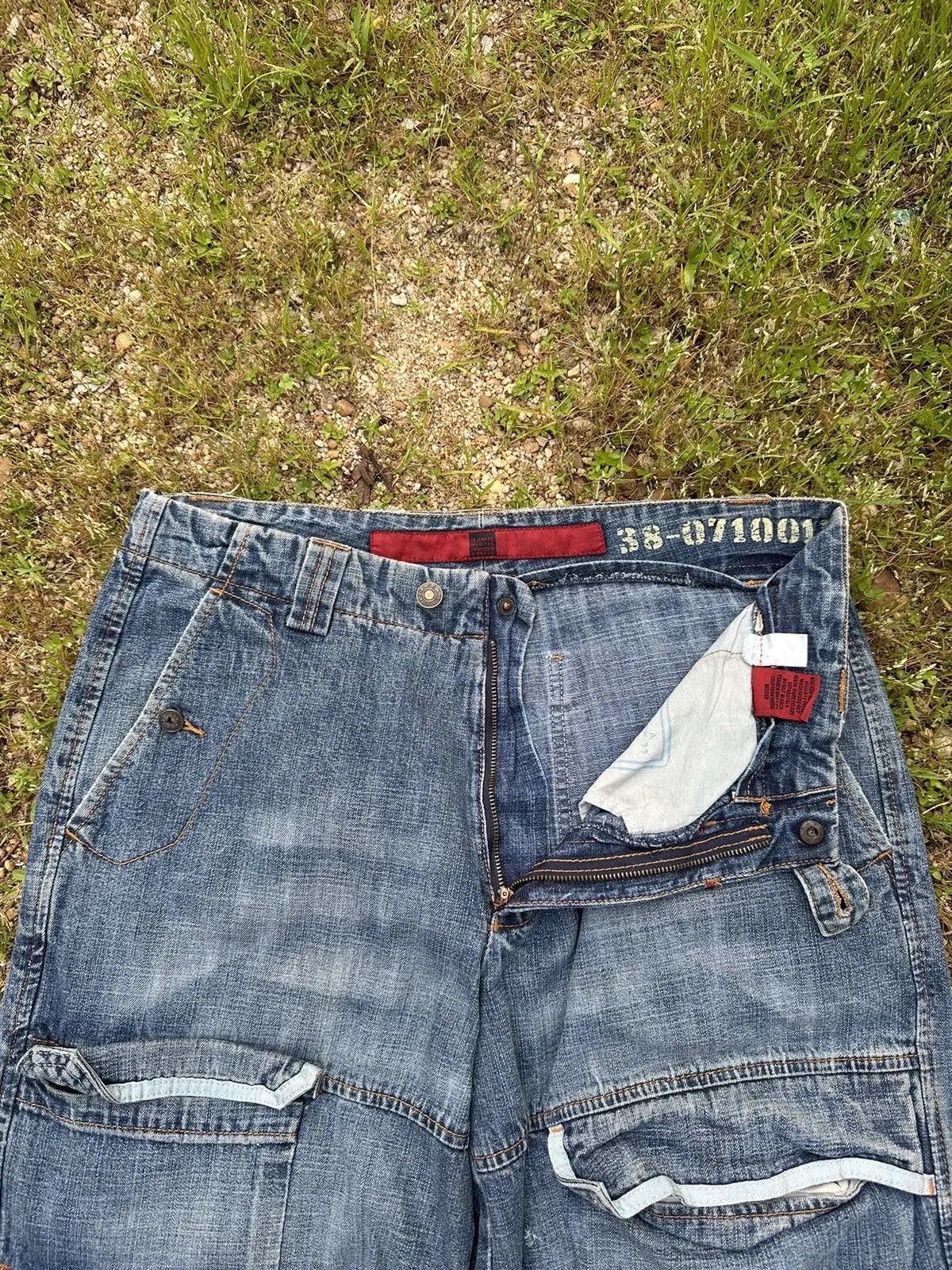 Marithe + Francois Girbaud MARITHE FRANCOIS GIRBAUD SHUTTLE TAPE BONDAGE DENIM PANTS Size US 33 - 9 Thumbnail