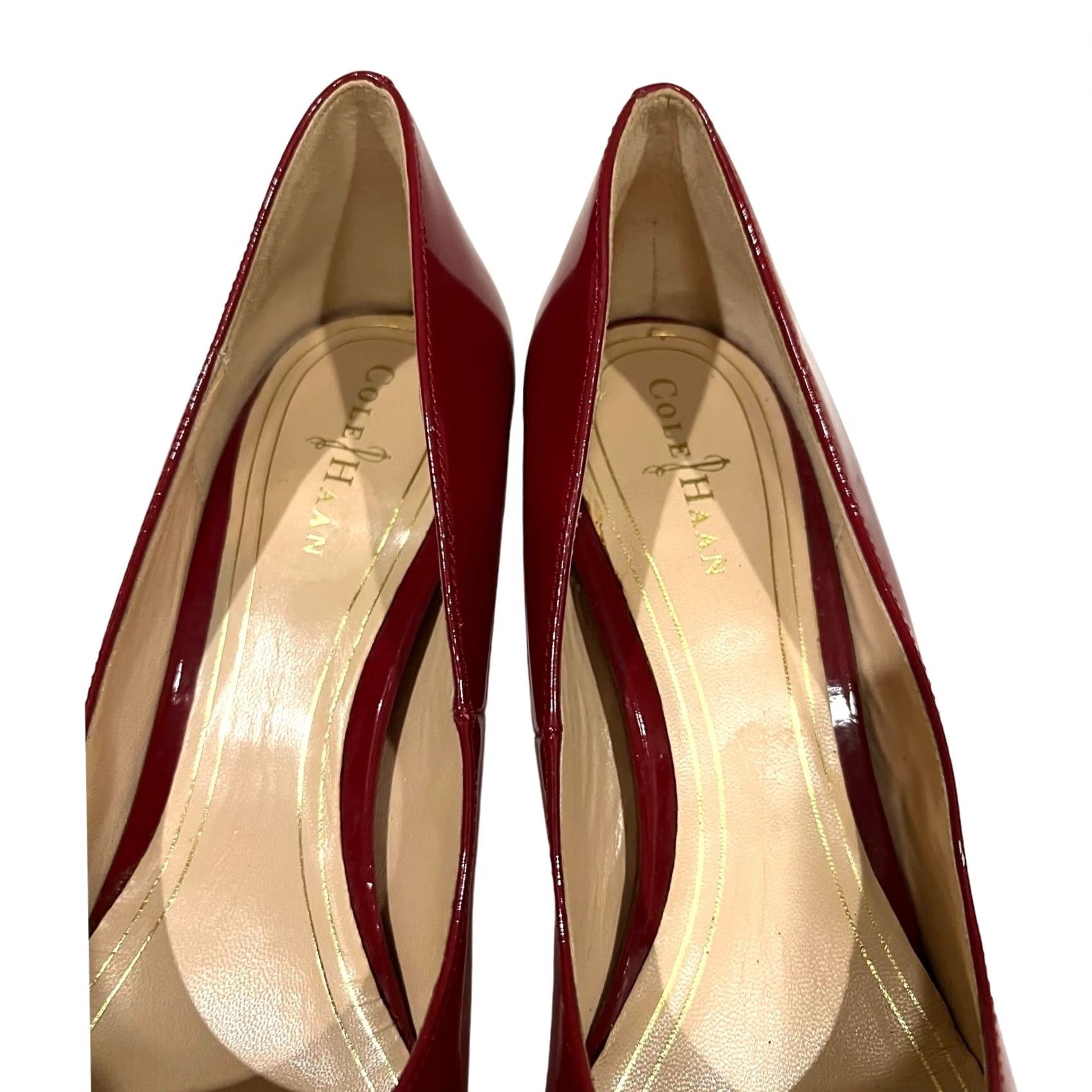 Cole Haan Cole Haan Red Patent Leather Pumps Chelsea Closed Toe Dress Heels Women's Sz 7 B Size M / US 6-8 / IT 42-44 - 6 Thumbnail