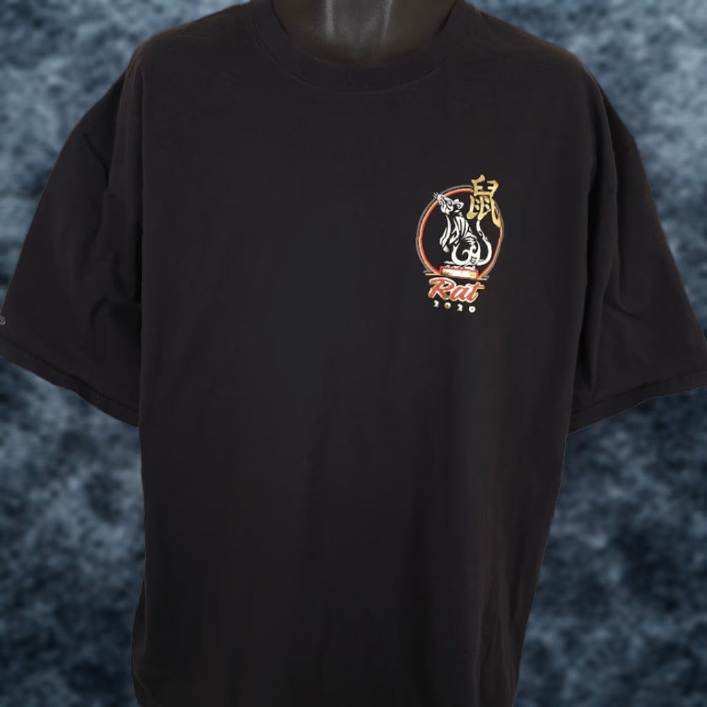 Vintage Crazy Shirts Year Of The Rat T Shirt Mens 2XL Black Red Chinese New Year 2020 Vintage? Size US XXL / EU 58 / 5 - 1 Thumbnail