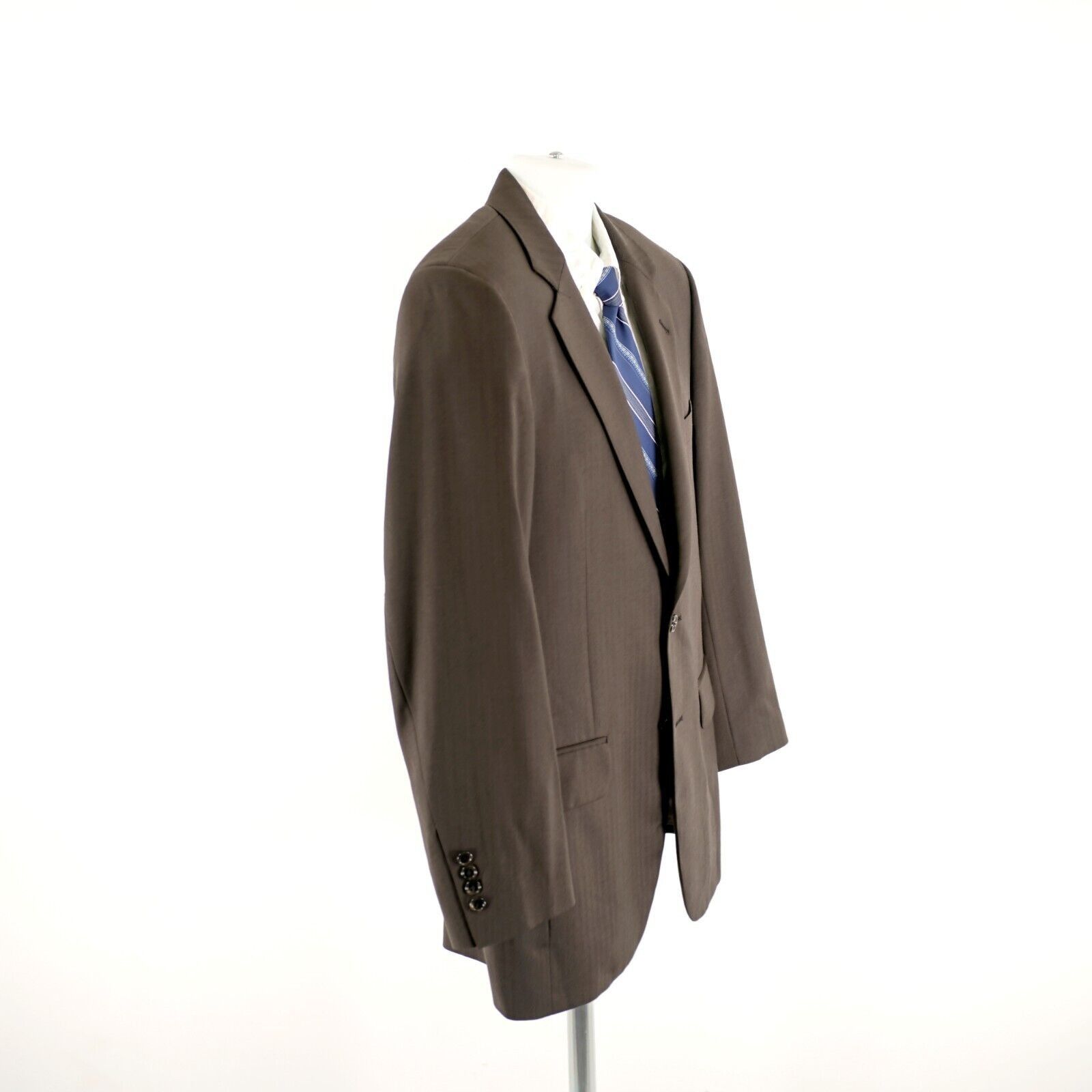 Jos. A. Bank Jos A Bank Signature Wool Herringbone 2 Button Blazer 38R Br Size 38R - 8 Thumbnail