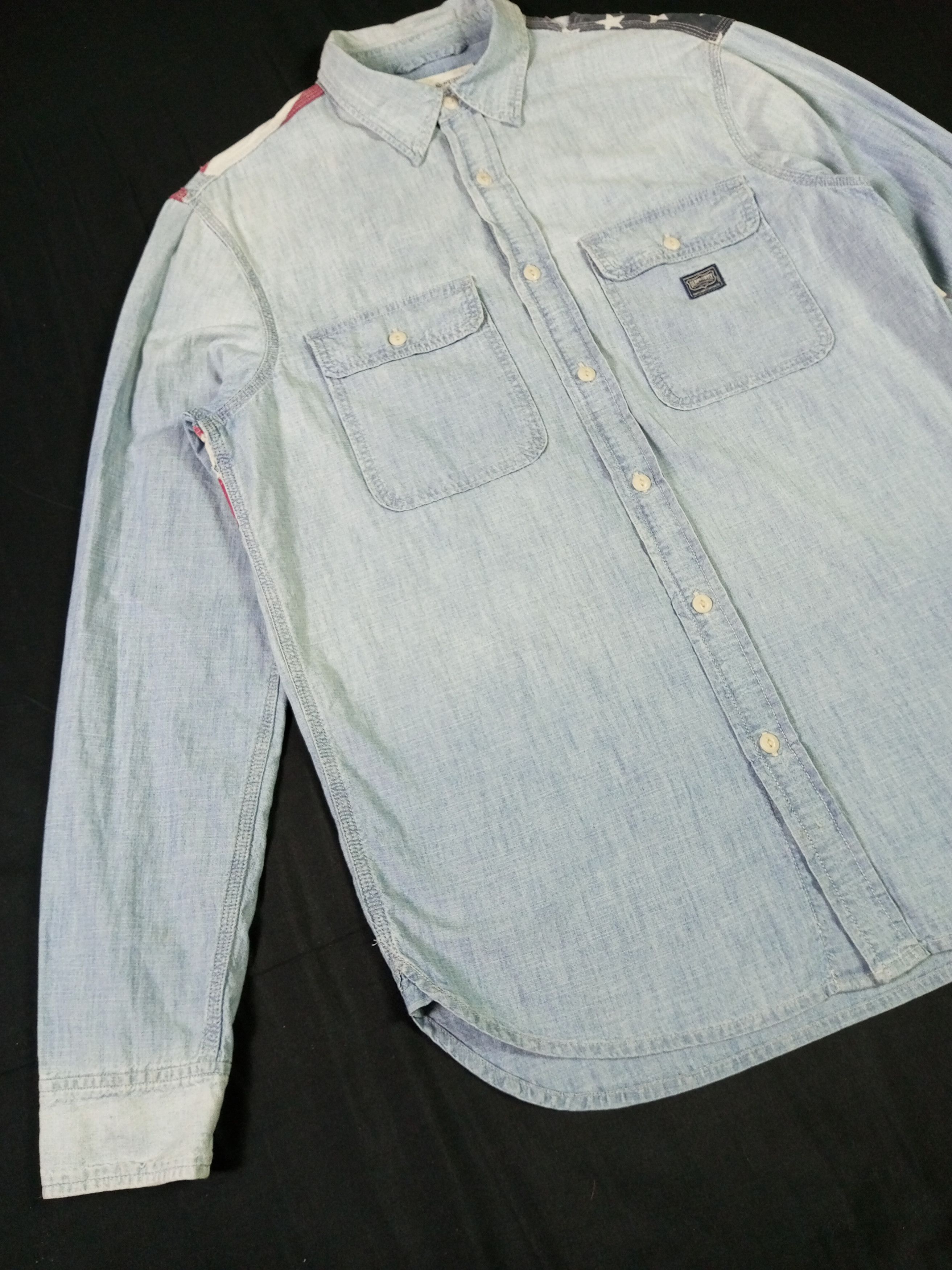 Denim & Supply Ralph Lauren Vintage Distressed Denim & Supply Patchwork American Flag Size US M / EU 48-50 / 2 - 4 Thumbnail