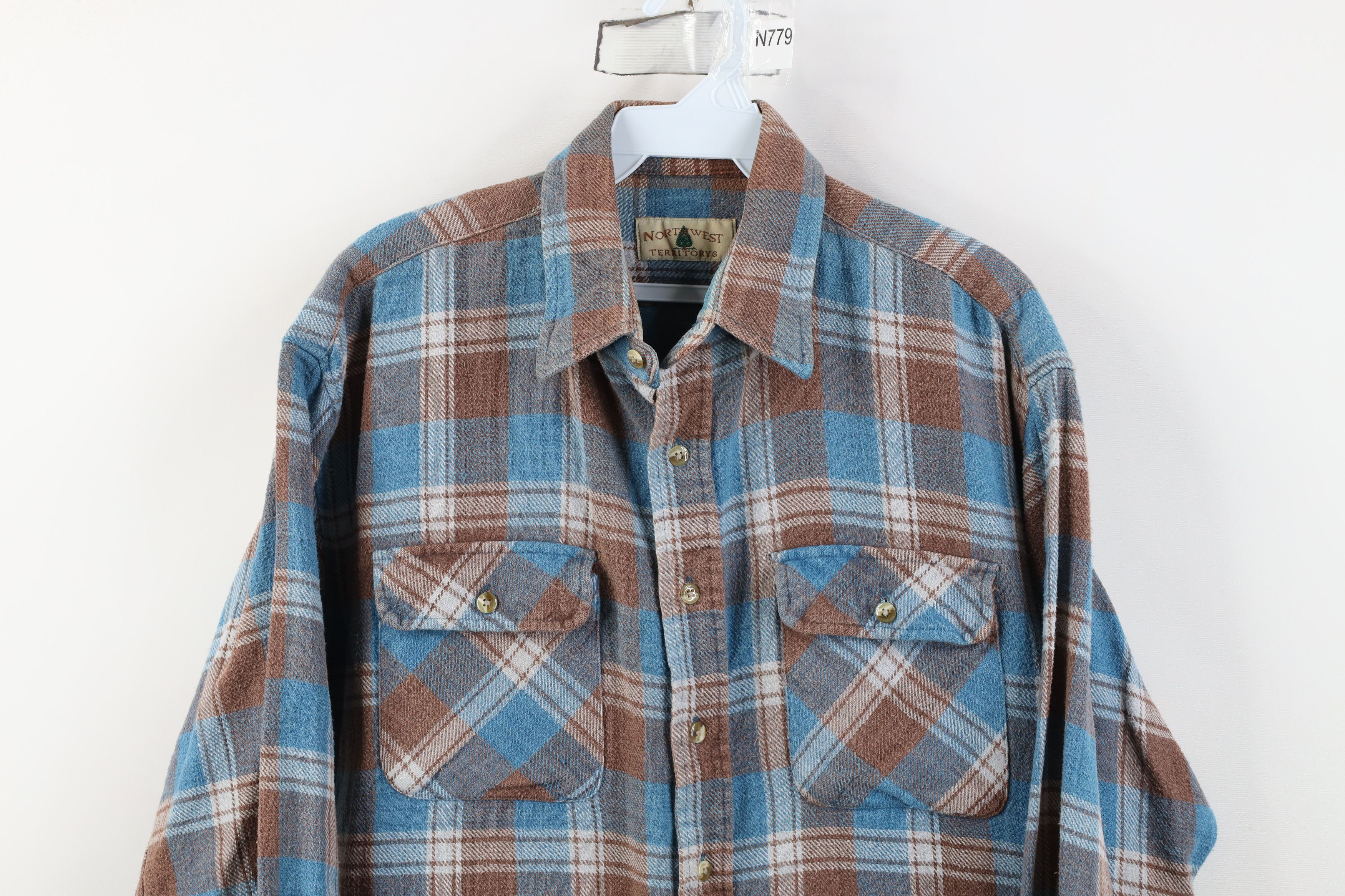 Vintage Vintage 90s Streetwear Single Needle Heavy Button Shirt Size US L / EU 52-54 / 3 - 2 Thumbnail