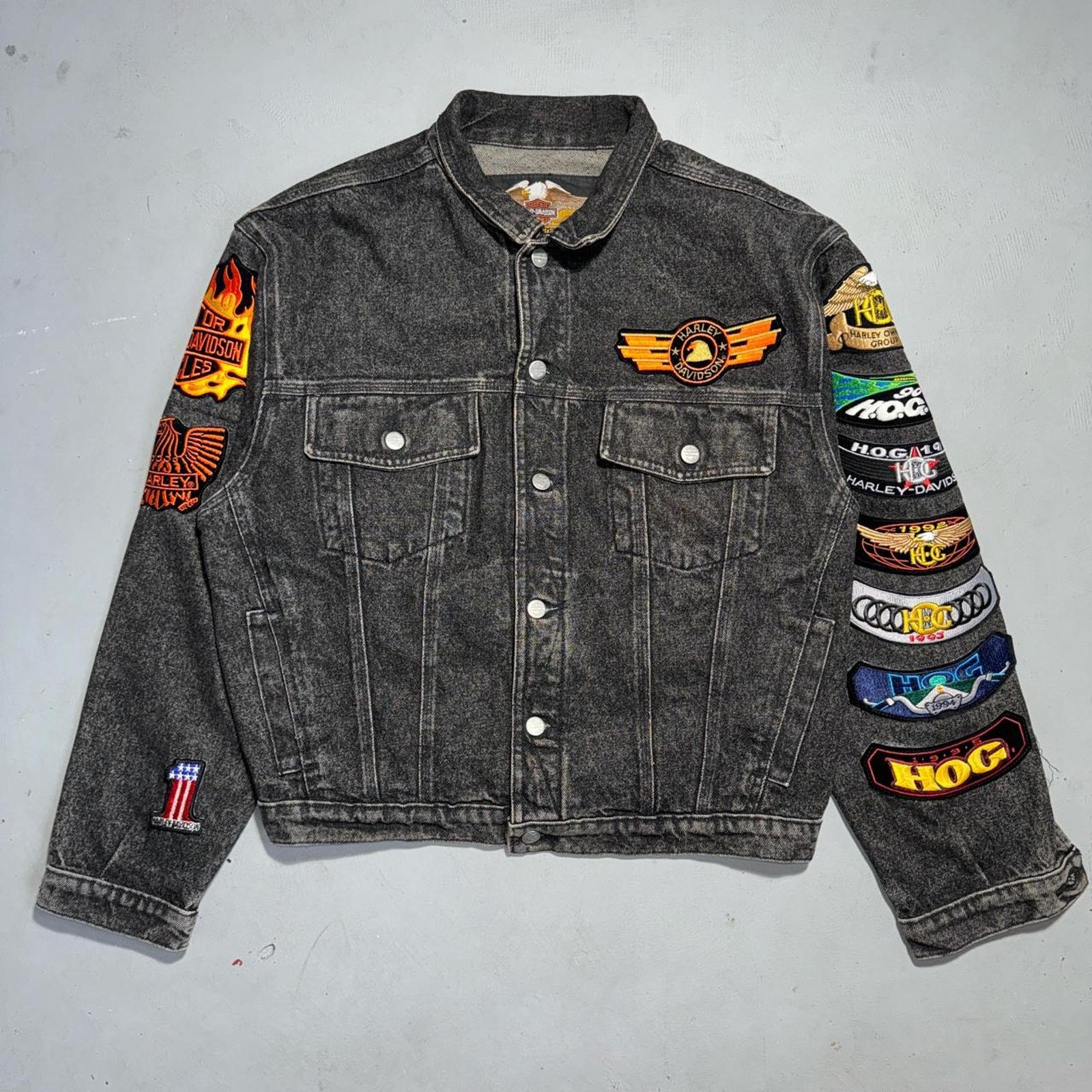 Harley Davidson 1990s harley davidson black denim Size US M / EU 48-50 / 2 - 1 Thumbnail