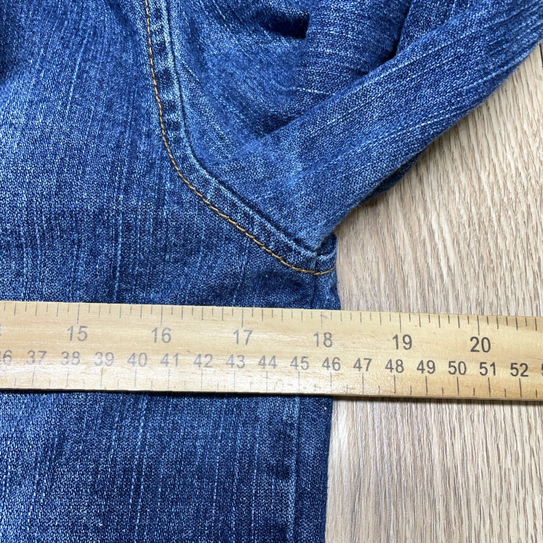 Denime VINTAGE Jean Women Denim Blazer Jacket Size M Blue 100% Cotton Basic Jacket Size M / US 6-8 / IT 42-44 - 7 Thumbnail