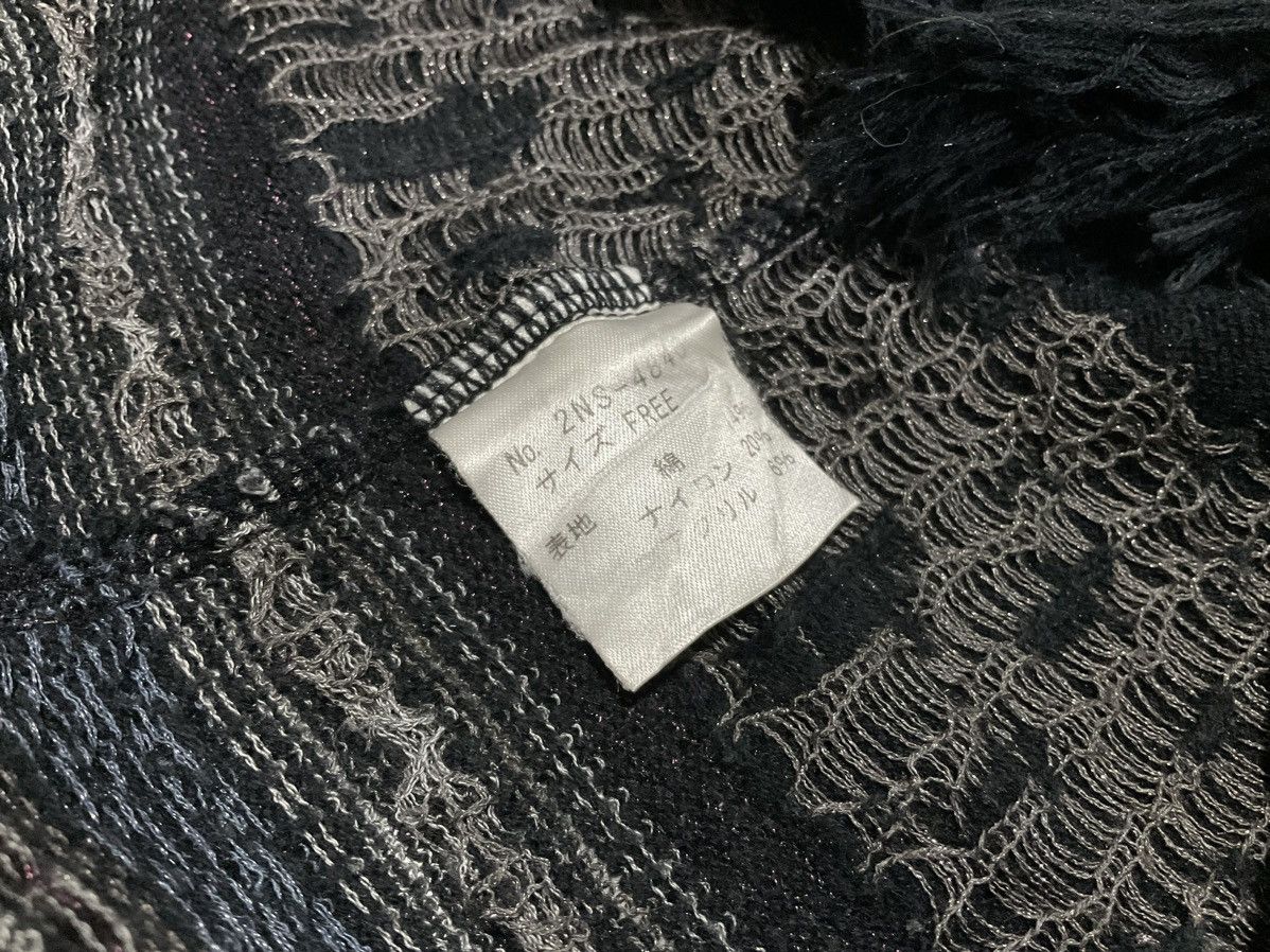 Hysteric Glamour × If Six Was Nine × Japanese Brand 🔥Y2K Archived Hysteric Glamour Skull Cross Frayed Knit Tee Size US XS / EU 42 / 0 - 7 Thumbnail