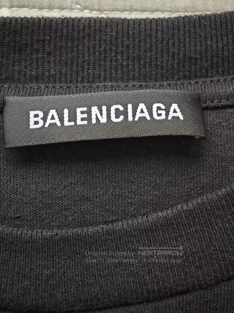 Balenciaga Balenciaga Crown wheat black men's short-sleeve T-shirt Size US XL / EU 56 / 4 - 8 Thumbnail