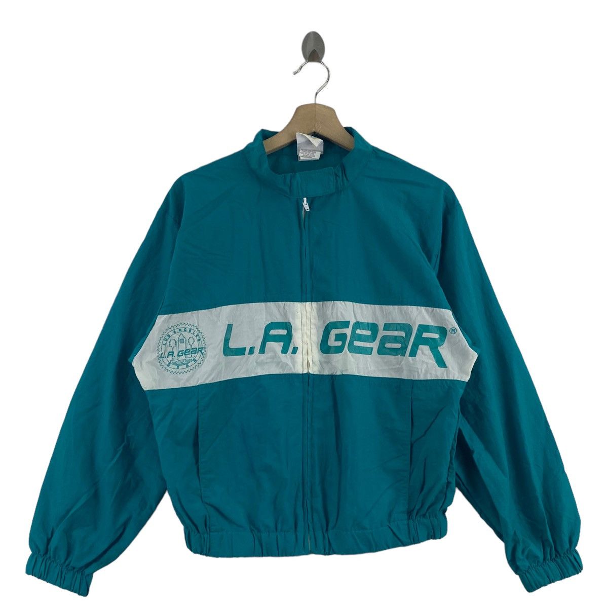 La Gear × Vintage Vintage 90s LA GEAR Ski Skateboard Brand Print Turqoise Size US S / EU 44-46 / 1 - 1 Thumbnail