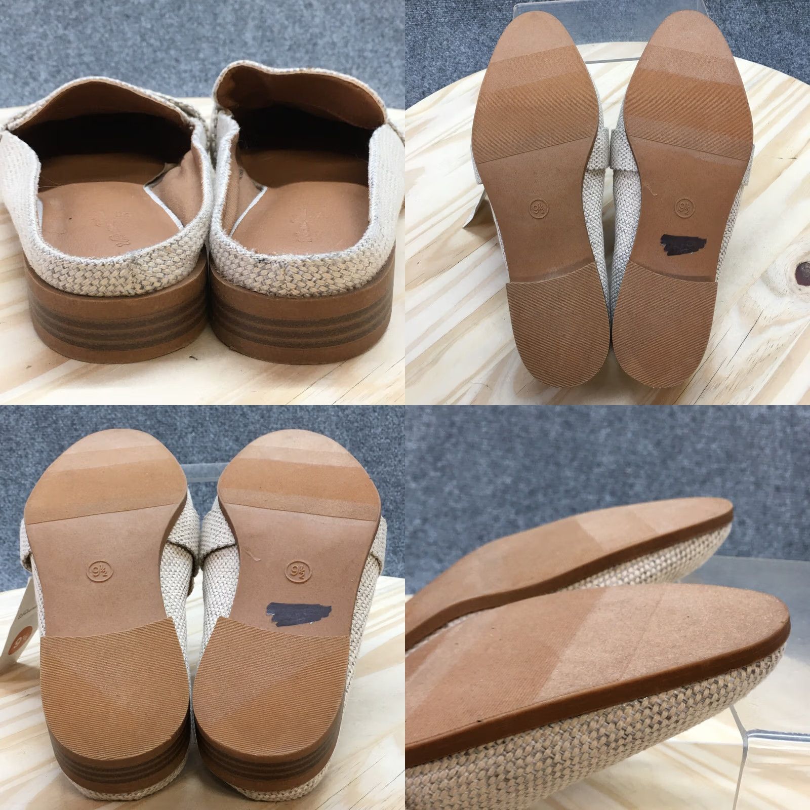 Vintage Universal Thread Sandals Womens 9.5 Beige Fabric Slip On NEW Size US 10 / IT 40 - 8 Thumbnail