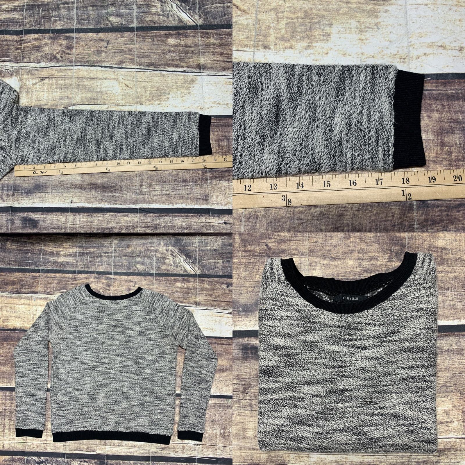Forever 21 FOREVER 21 Sweater Pullover Size Small Black White Gray Casual Lightweight Size S / US 4 / IT 40 - 8 Thumbnail