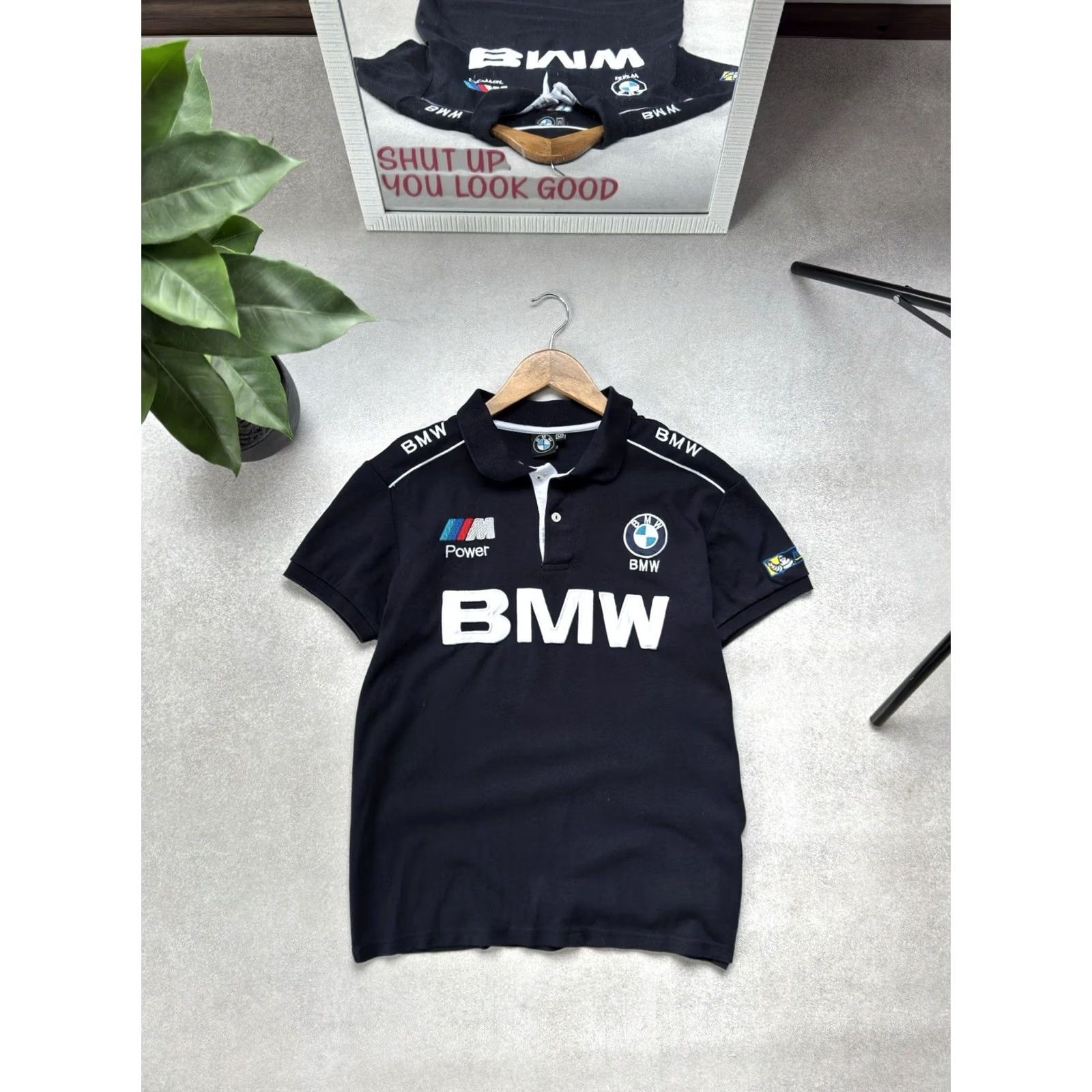BMW VINTAGE BMW Polo Shirt Men Short Sleeve Logo Racing 90s Blue Size M Size US M / EU 48-50 / 2 - 2 Thumbnail