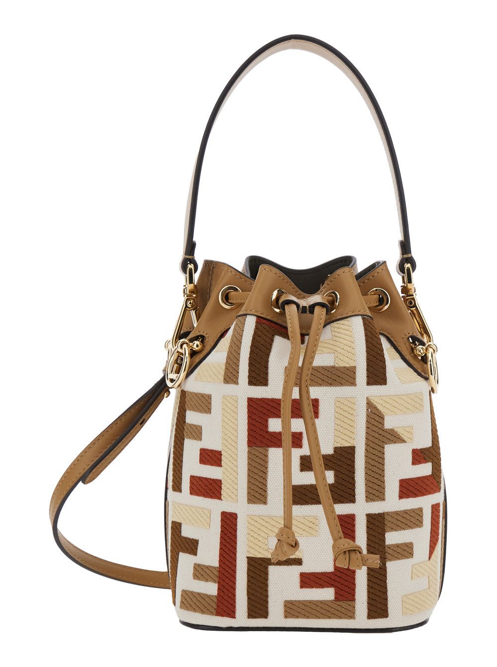 Fendi 'Mon Tresor' Multicolor Minibag with Drawstring in FF Fabric Woman Size ONE SIZE - 1 Thumbnail
