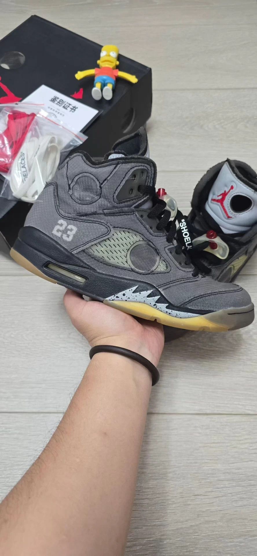 Nike Air Jordan 5 Black Wings US9 OG Box Missing Black Aglet Exc Size US 8 / EU 41 - 2 Thumbnail