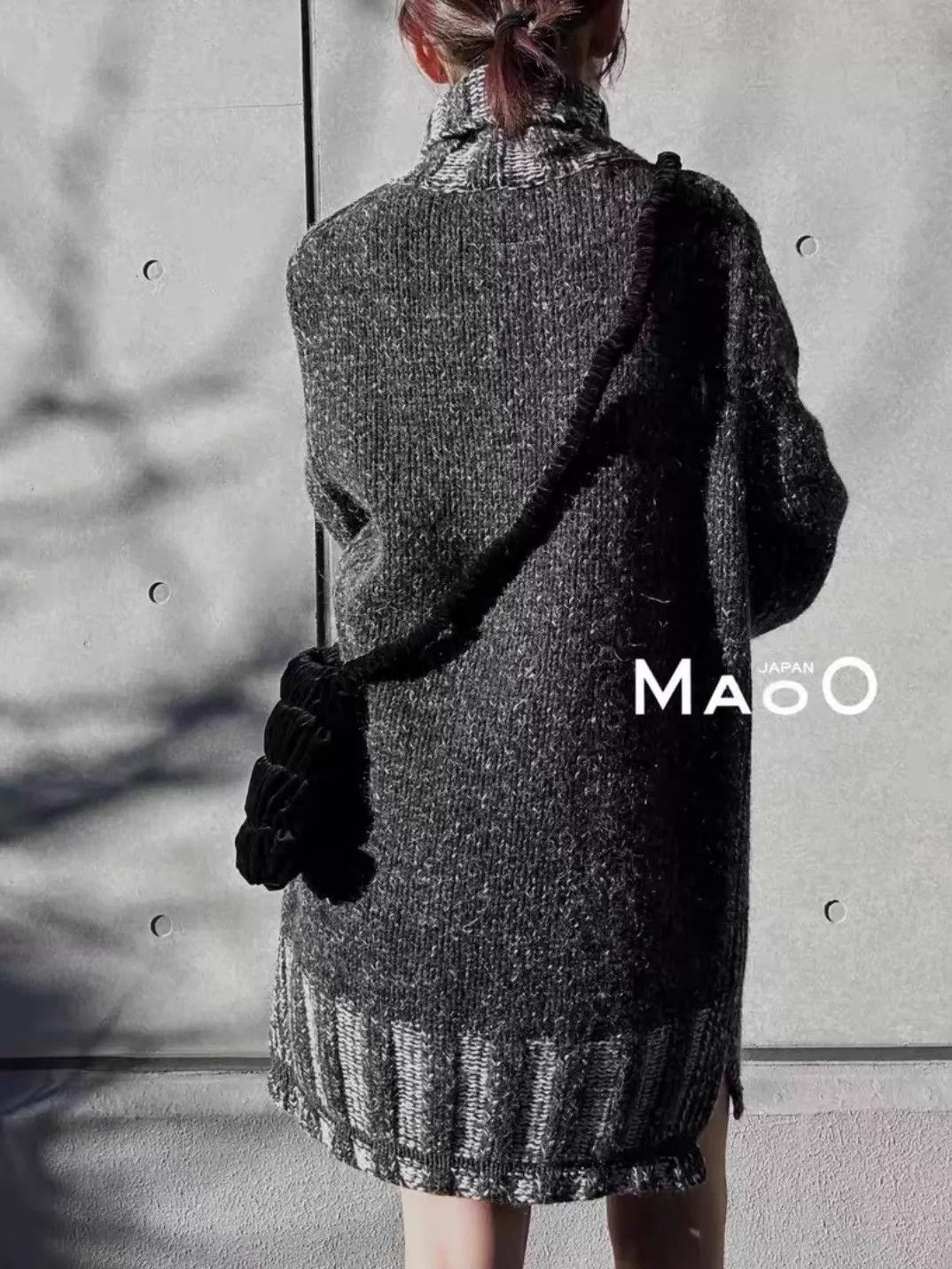 MM6 MM6 F/W18 Chunky Knit Turtleneck Sweater Marbled Gray S Size S / US 4 / IT 40 - 9 Thumbnail