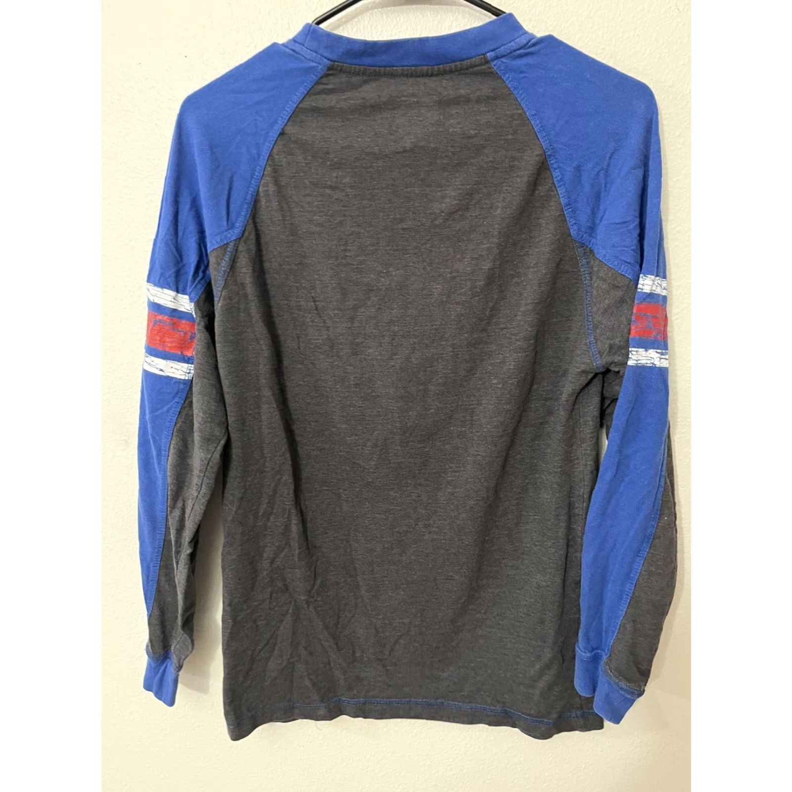 NFL VINTAGE NFL Men’s Cotton T-Shirt Long Sleeve Crew Neck Gray Small - New York Giants Logo Retro Sports 1990s Mens Size US S / EU 44-46 / 1 - 2 Thumbnail