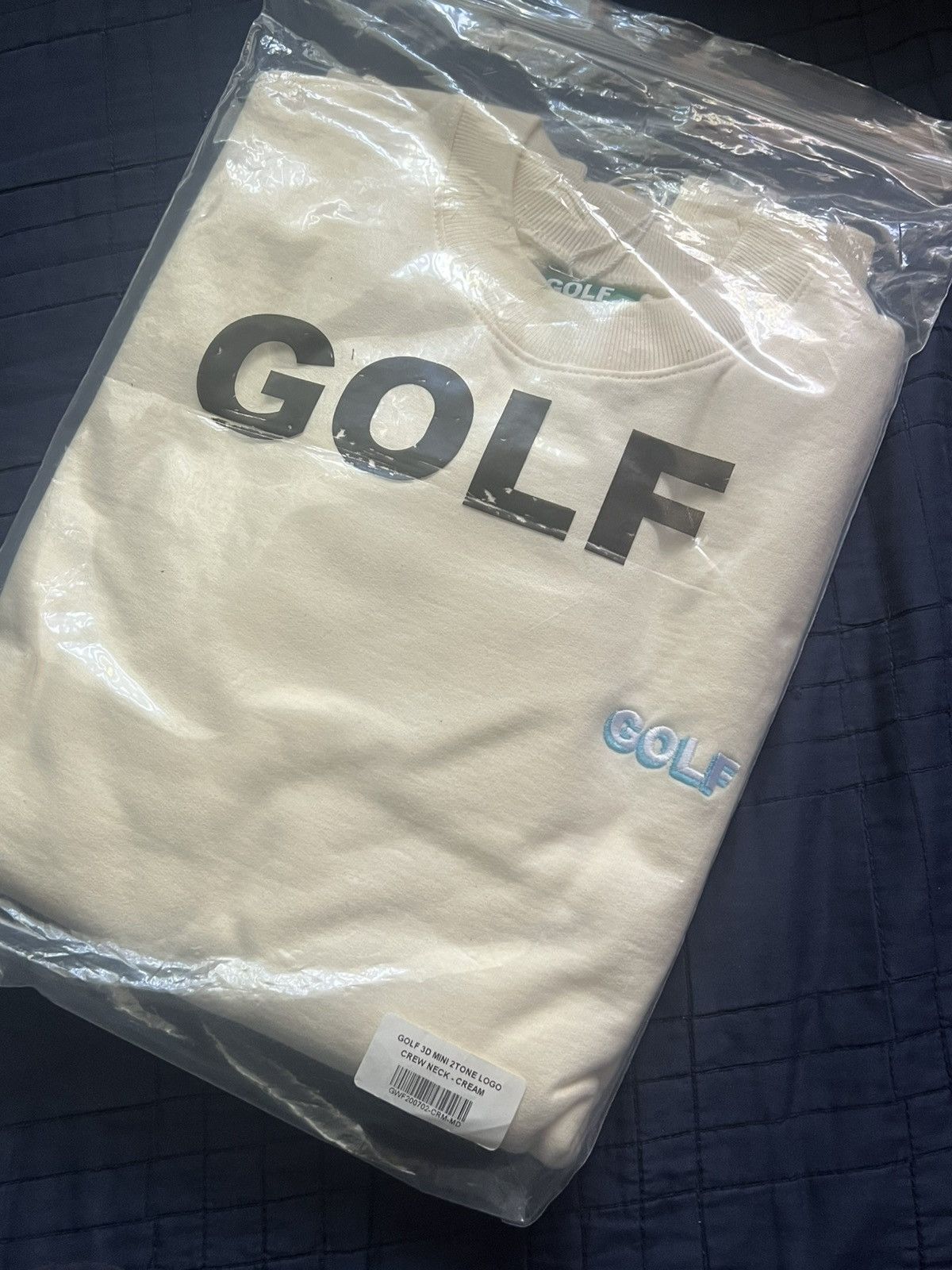Golf Wang Golf 3D mini 2 tone logo crew neck- cream Size US M / EU 48-50 / 2 - 1 Thumbnail