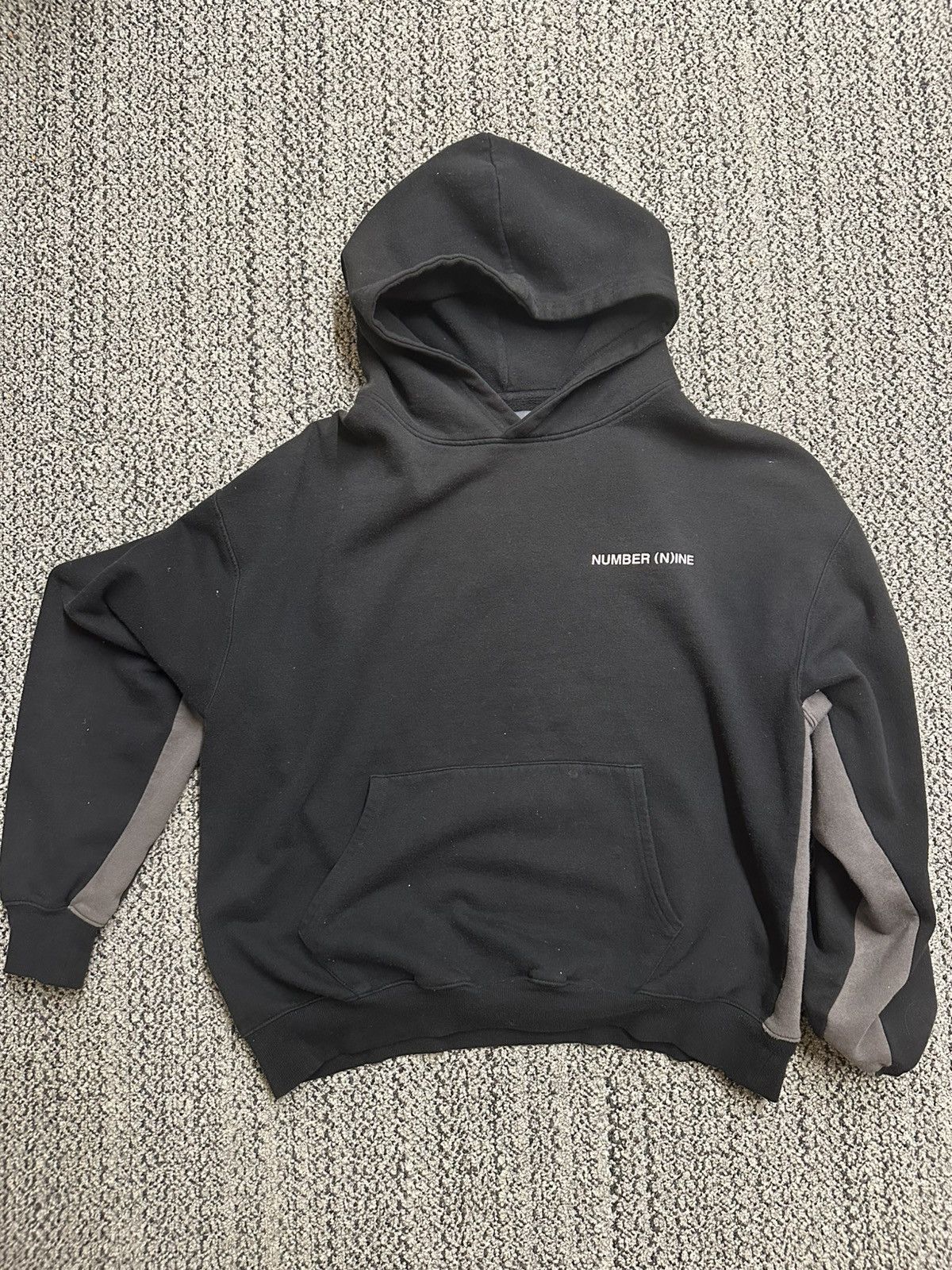 NUMBER (N)INE lightweight Black hoodie Size 1 outlet