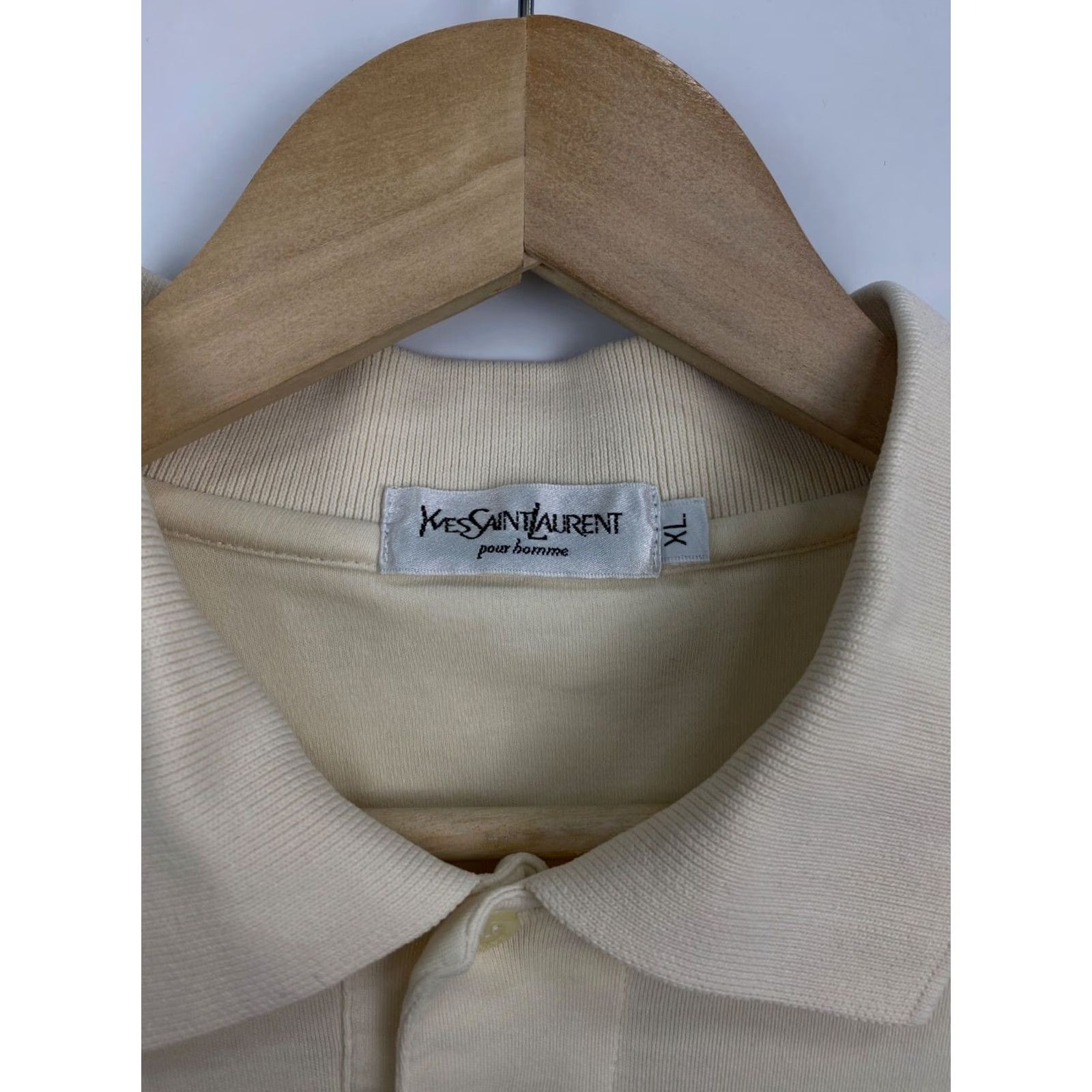 Yves Saint Laurent VINTAGE Yves Saint Laurent Pour Homme Polo T-Shirt XL Beige Mens 90s 90s YSL Polo T-Shirt Beige XL Men Polo 90s beige Size US XL / EU 56 / 4 - 5 Thumbnail