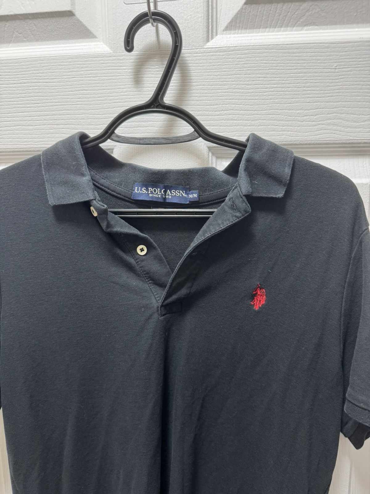 U.S. Polo Assn. Polo U.S. Polo Assn. Black Classic Vintage Collared Shirt Size US M / EU 48-50 / 2 - 2 Thumbnail