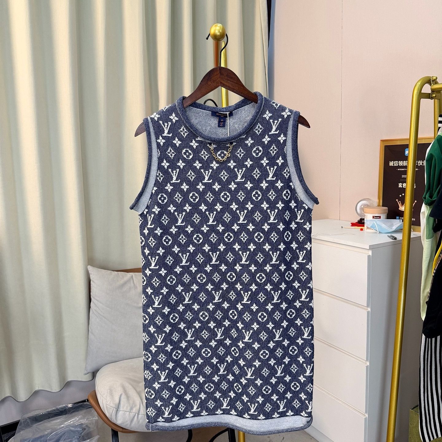 Louis Vuitton Louis Vuitton Monogram Sleeveless Knit Dress XS Size XS / US 0-2 / IT 36-38 - 1 Thumbnail