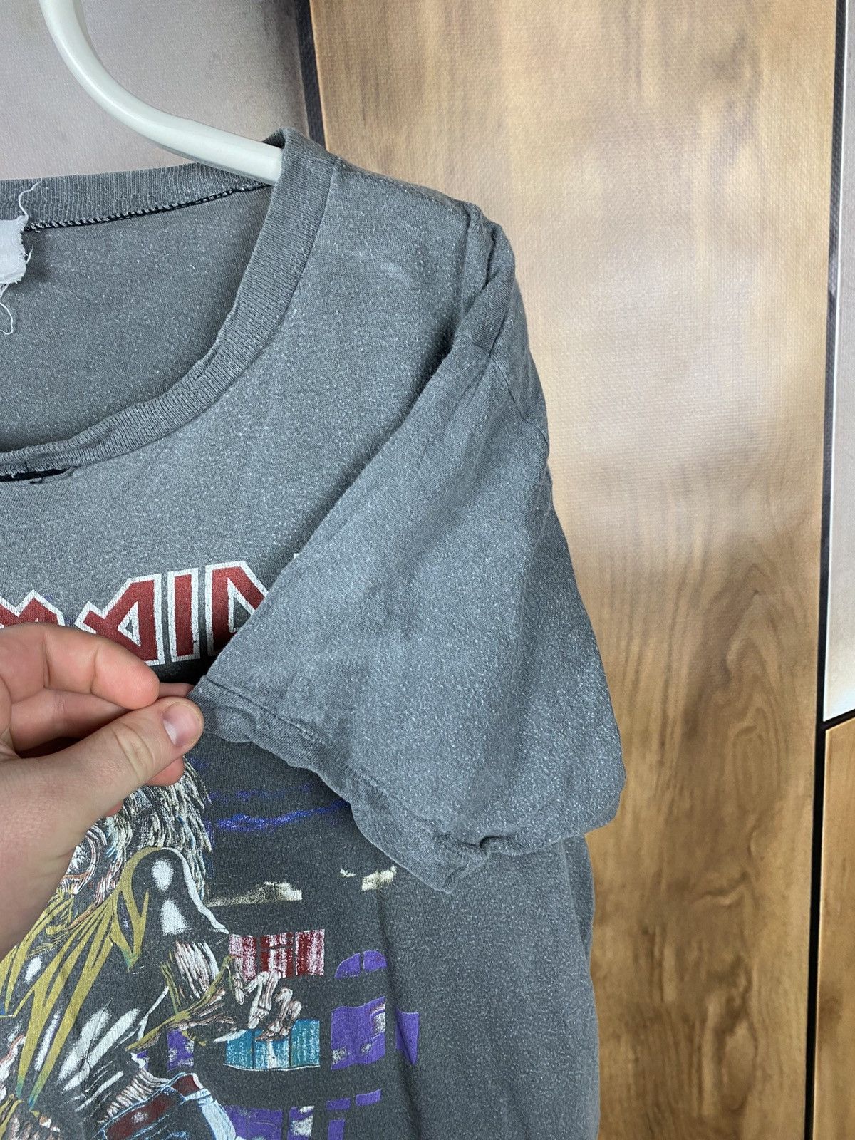 Iron Maiden 🧟Vintage 80s T-Shirt Iton Maiden Killers Album Promo Tee🧟 Size US L / EU 52-54 / 3 - 8 Thumbnail