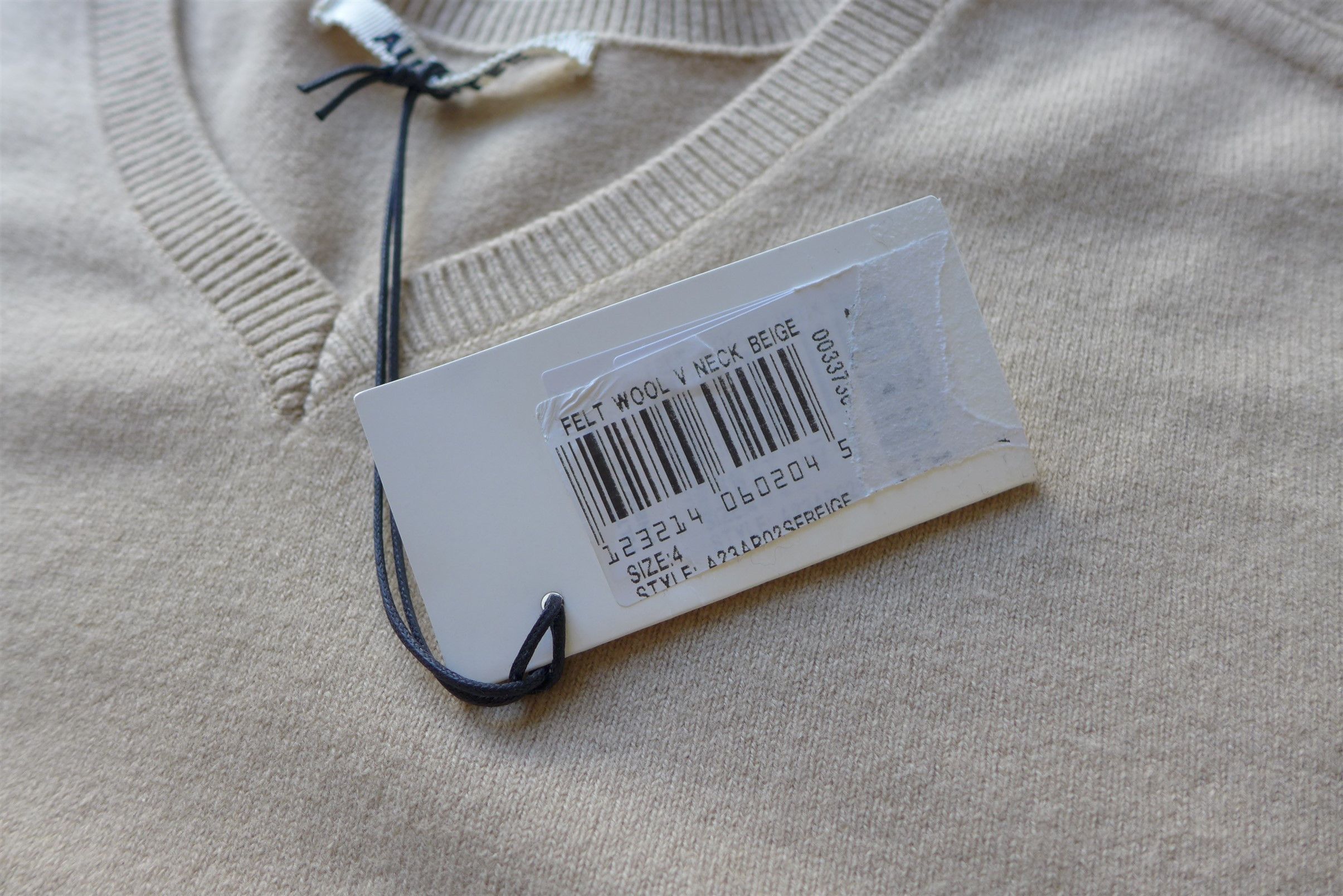 Auralee Auralee V-Neck Sweater - Beige Felted Wool Size US L / EU 52-54 / 3 - 9 Thumbnail