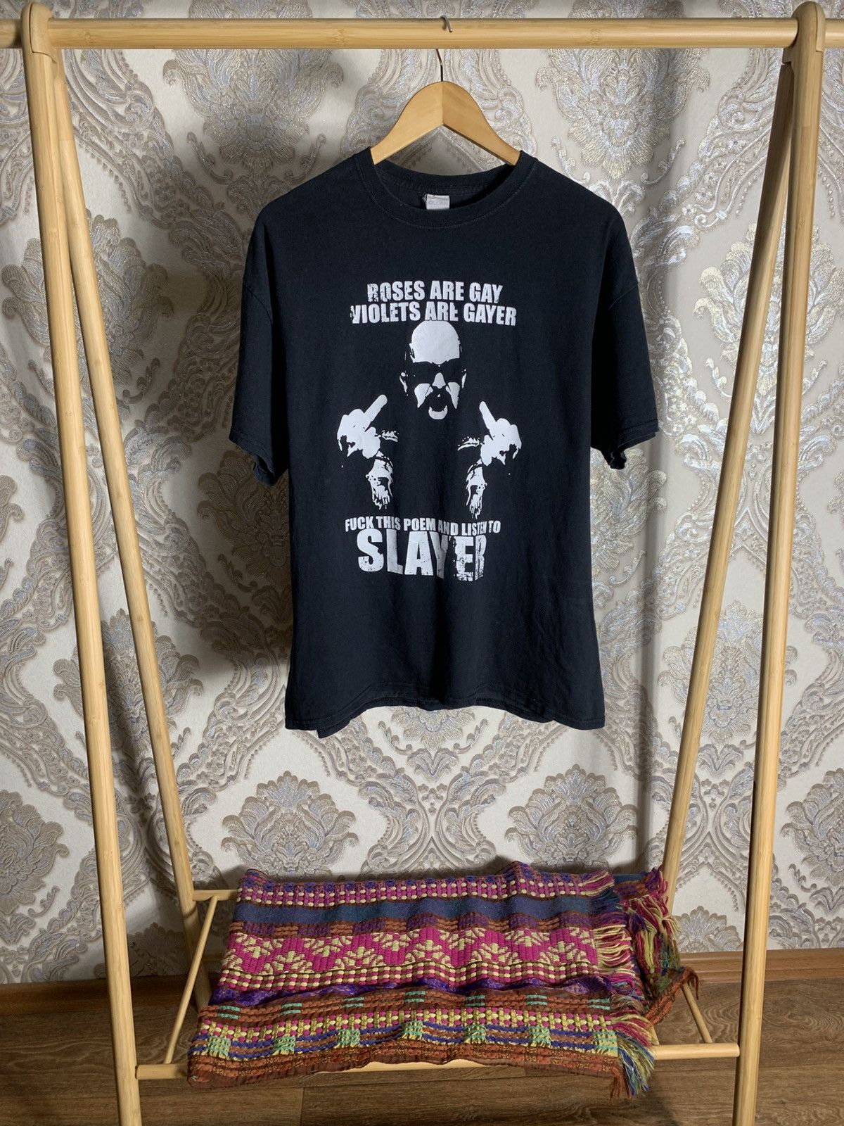 Band Tees VINTAGE HUMOR ROCK T-SHIRT SLAYER METAL PUNK RETRO Y2K 90s Size US XL / EU 56 / 4 - 1 Thumbnail