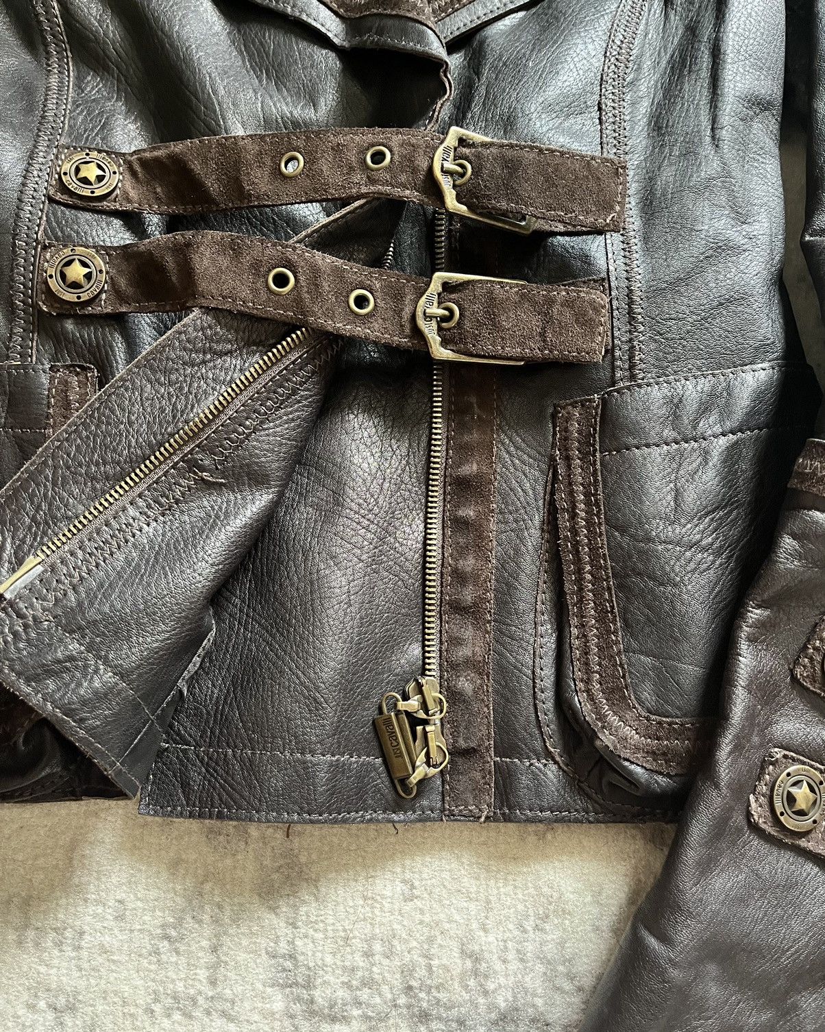 Just Cavalli × Vintage AW05 Just Cavalli Whiskey Rebellion Leather Jacket Size US S / EU 44-46 / 1 - 5 Thumbnail