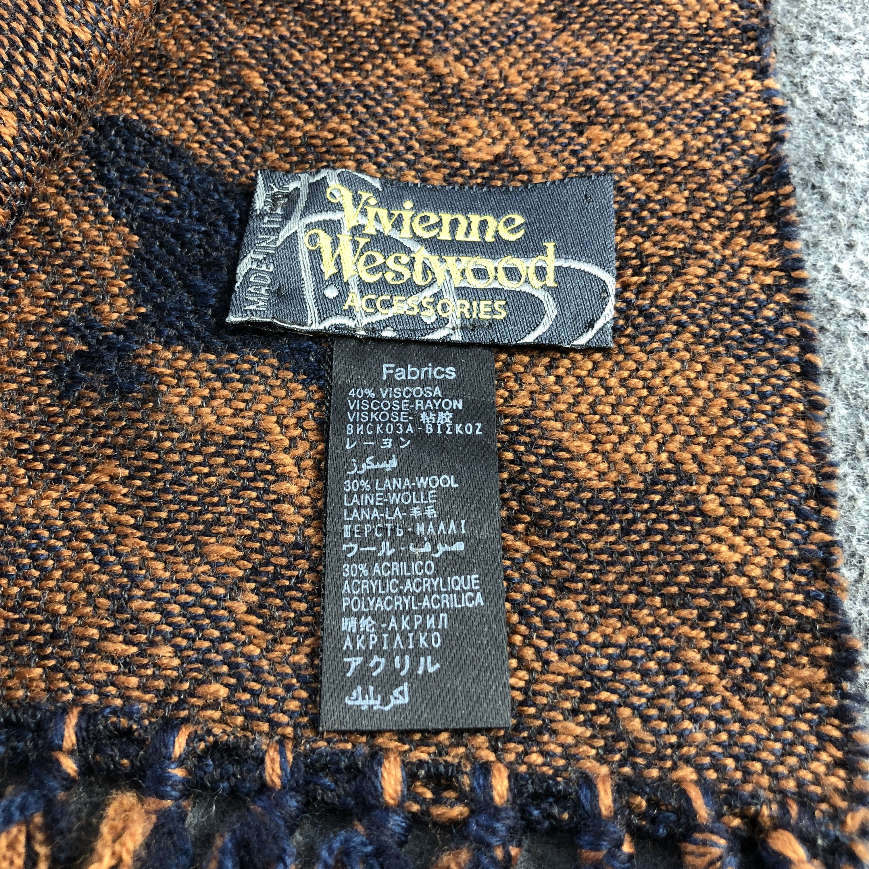 Vivienne Westwood Vivienne Westwood Orbs Wool Scarf Muffler V2920 Size ONE SIZE - 4 Thumbnail