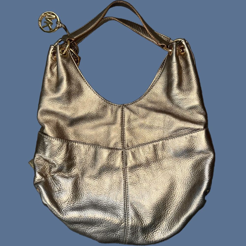 Michael Kors MICHAEL KORS Layton Gold Leather Bag Purse Hobo Women's Size ONE SIZE - 1 Thumbnail