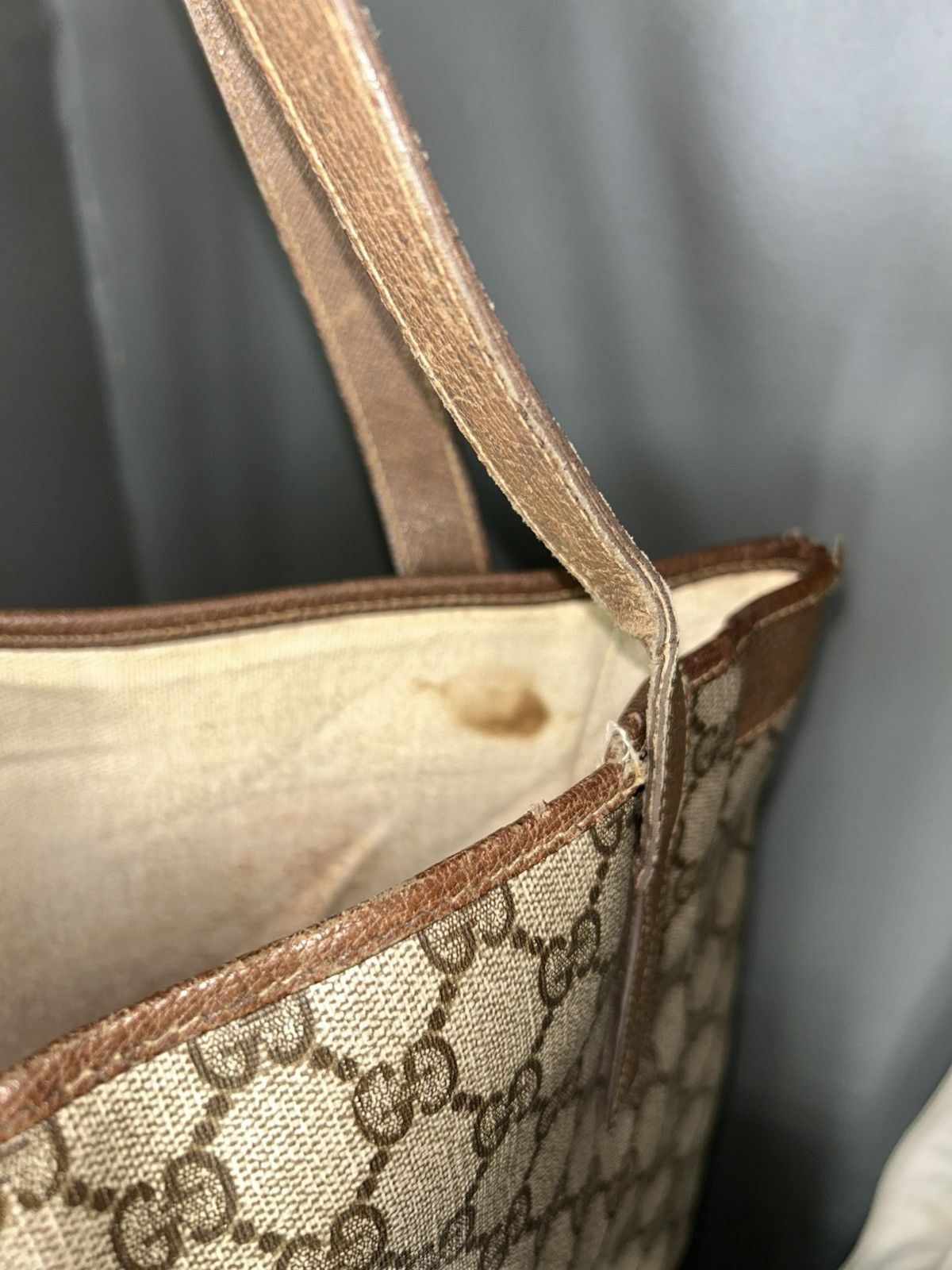 Gucci Vintage Gucci GG Supreme Tote Bag (project piece) Size ONE SIZE - 12 Thumbnail