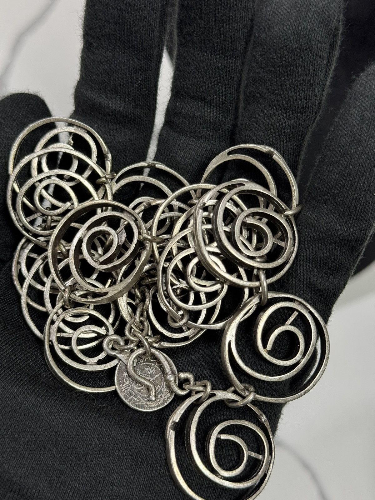 Jewelry antique silver necklace w/ Ottoman coin charm Size ONE SIZE - 11 Thumbnail