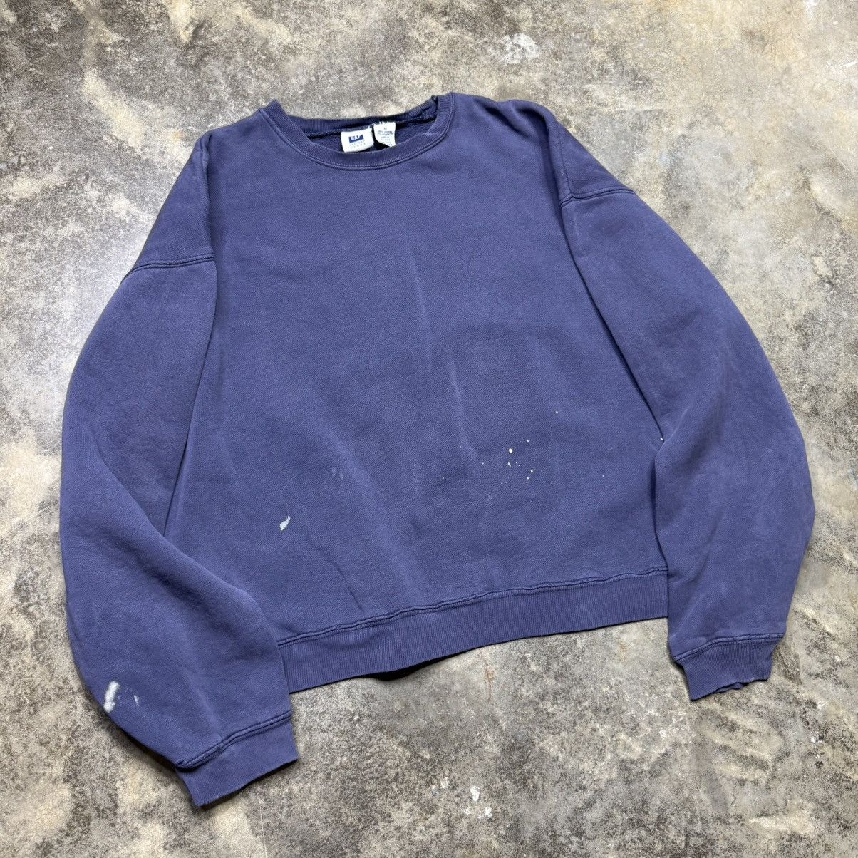Gap vintage y2k gap navy blue baggy crop painter sweatshirt Size US M / EU 48-50 / 2 - 1 Thumbnail