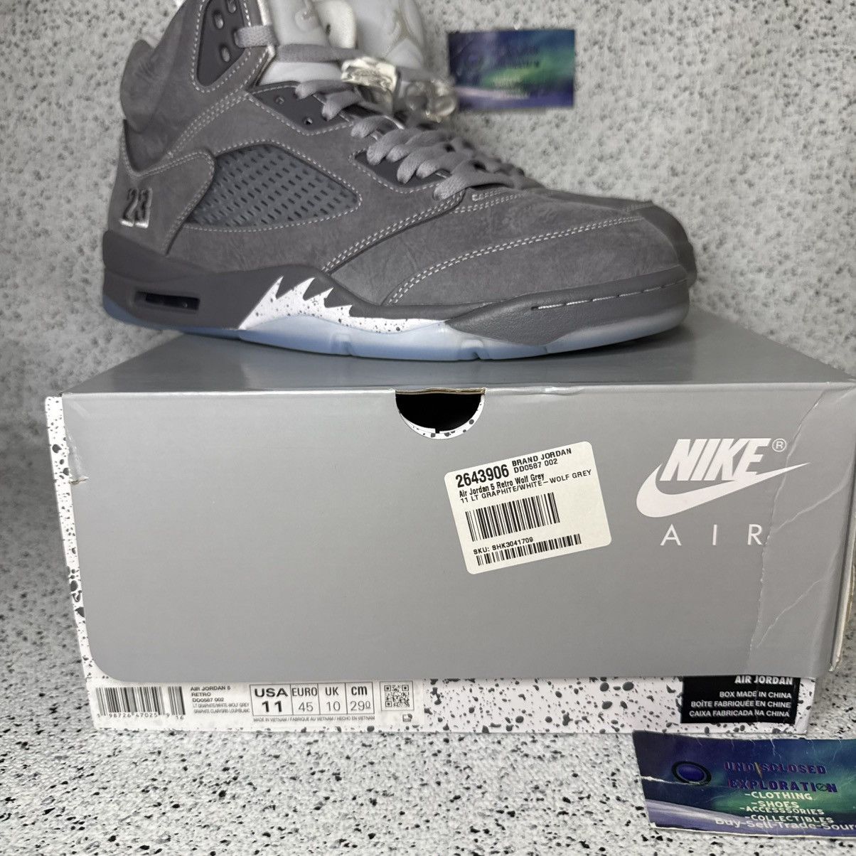 Jordan Brand Jordan 5 Wolf Grey Size 11 Men Size US 11 / EU 44 - 8 Thumbnail