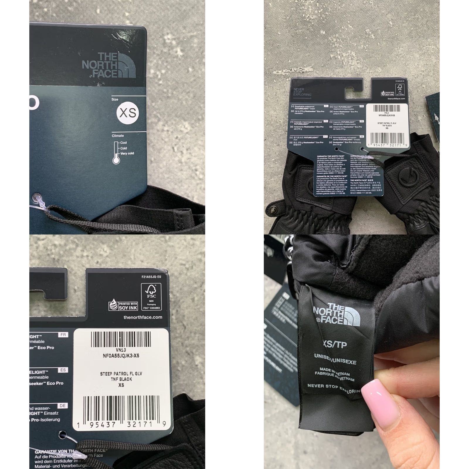 The North Face The North Face Patrol Inferno Futurelight Glove Unisex Black Leather XS Size ONE SIZE - 8 Thumbnail
