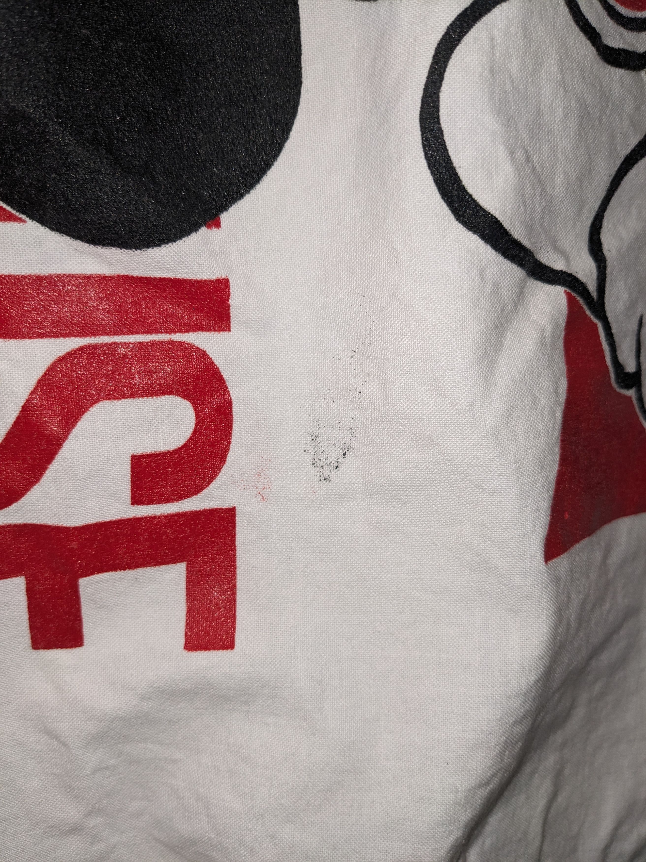 Disney × Mickey Mouse × Vintage Vintage 80s Mickey Mouse Stripe Red White Large T-Shirt Size US L / EU 52-54 / 3 - 8 Thumbnail