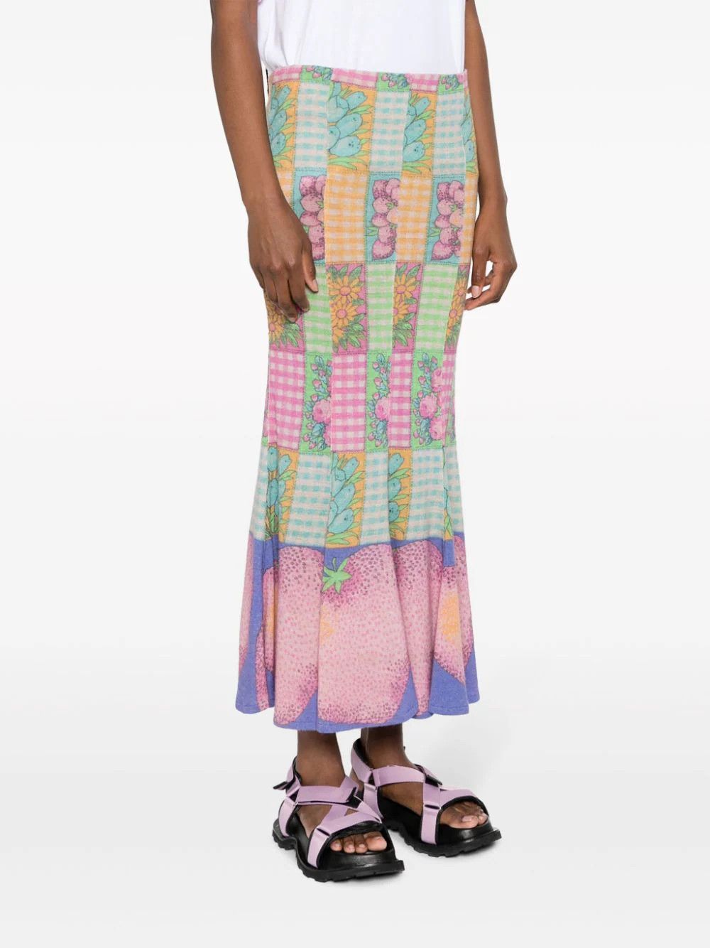 ERL o1mle0824 Fluted Maxi Skirt in Multicolor Size 30" / US 8 / IT 44 - 4 Thumbnail