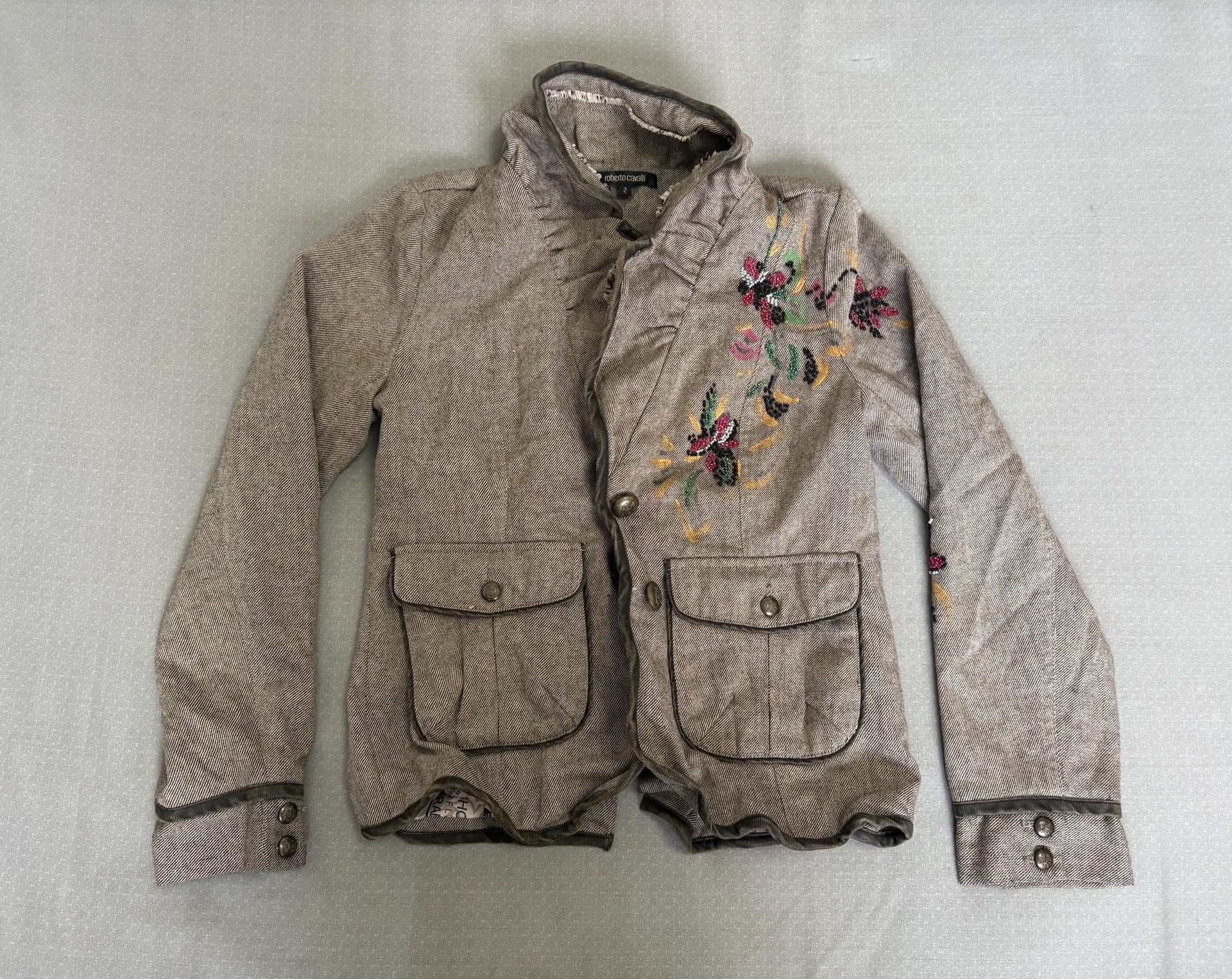Roberto Cavalli Roberto Cavalli Vintage Beaded Embroidery Jacket Size XS / US 0-2 / IT 36-38 - 1 Thumbnail