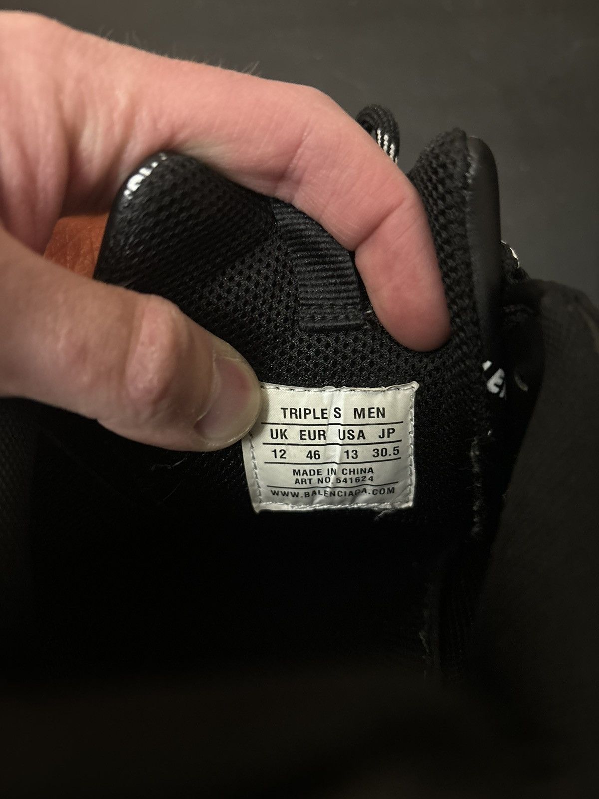 Balenciaga Balenciaga Triple S Logo All Over Print Leather Black White Size US 13 / EU 46 - 8 Thumbnail