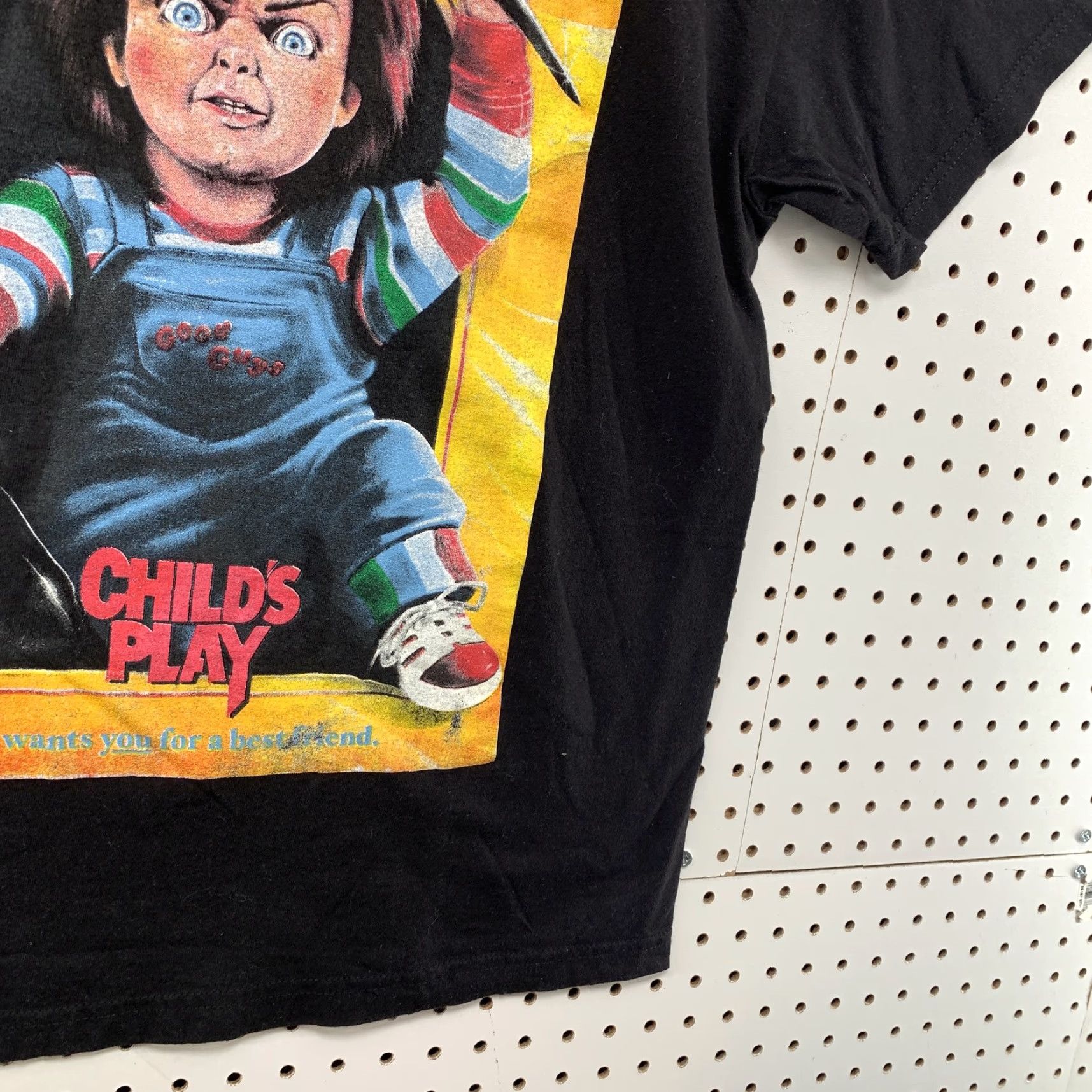 Vintage CHUCKY GRAPHIC T-SHIRT Men's Black Short Sleeve Size XL Child's Play Movie Mens Size US XL / EU 56 / 4 - 5 Thumbnail