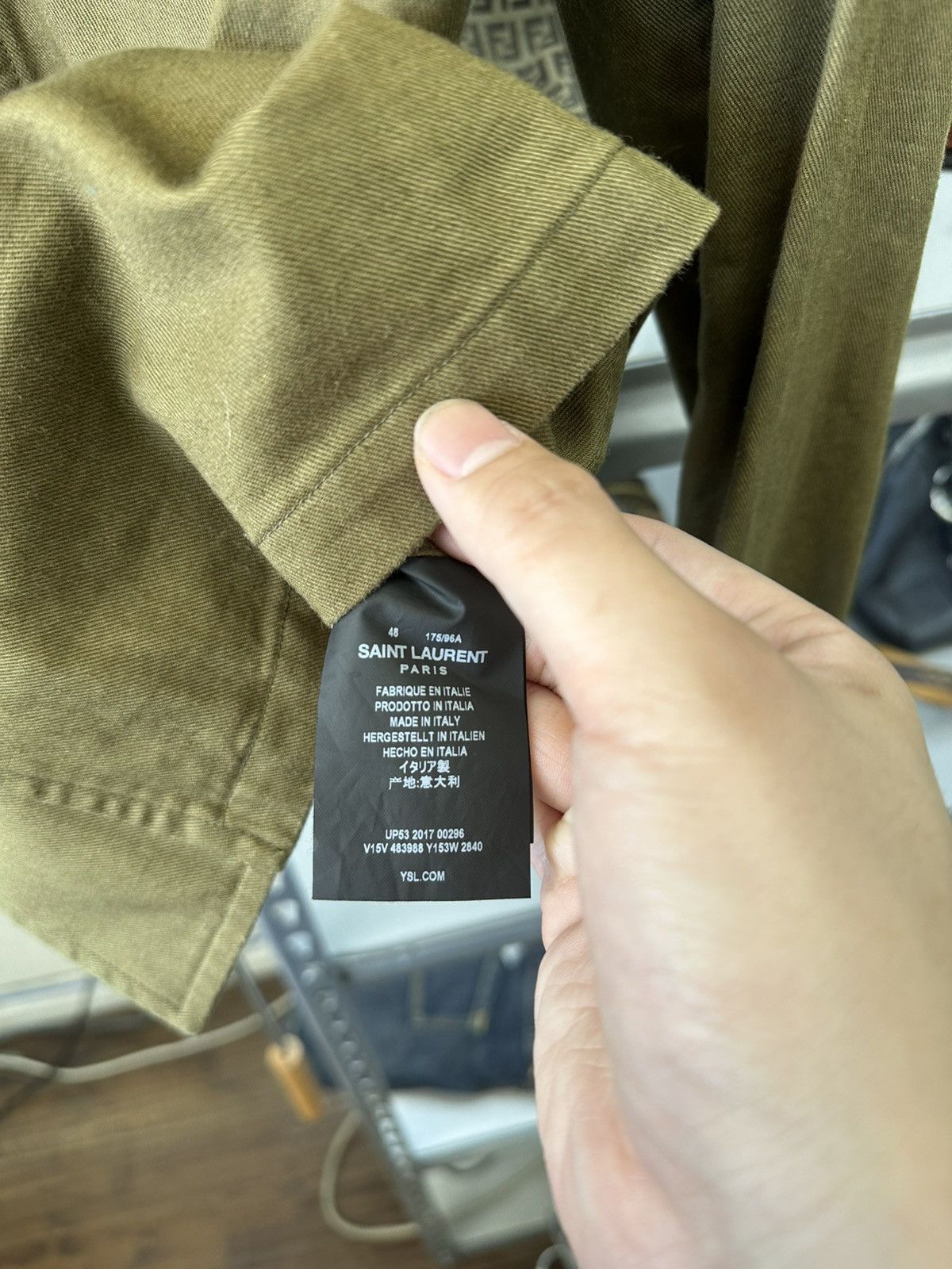 Saint Laurent Paris Saint Laurent BAD LIEUTENANT military jacket green gabardine Size US M / EU 48-50 / 2 - 5 Thumbnail