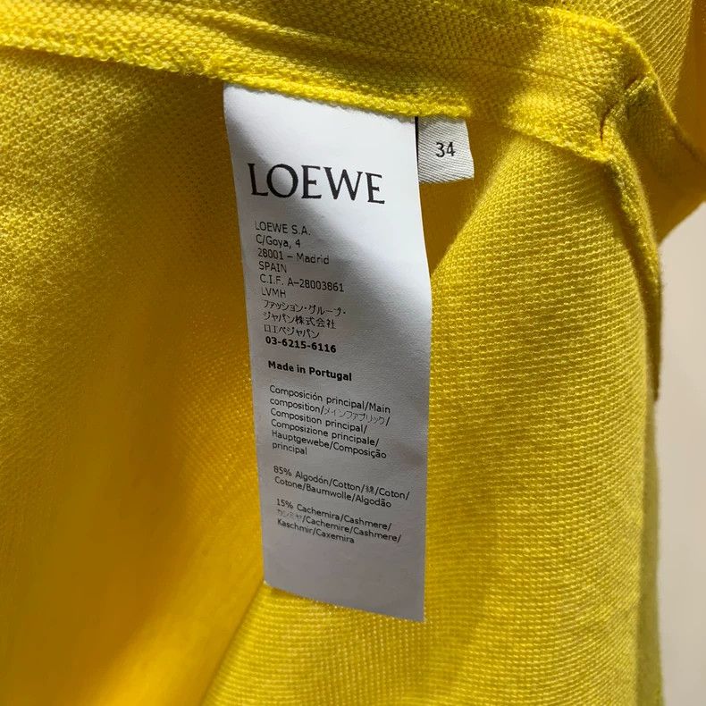 Loewe LOEWE Yellow Polo Shirt, White Collar Size XXS / US 00 / IT 34 - 4 Thumbnail