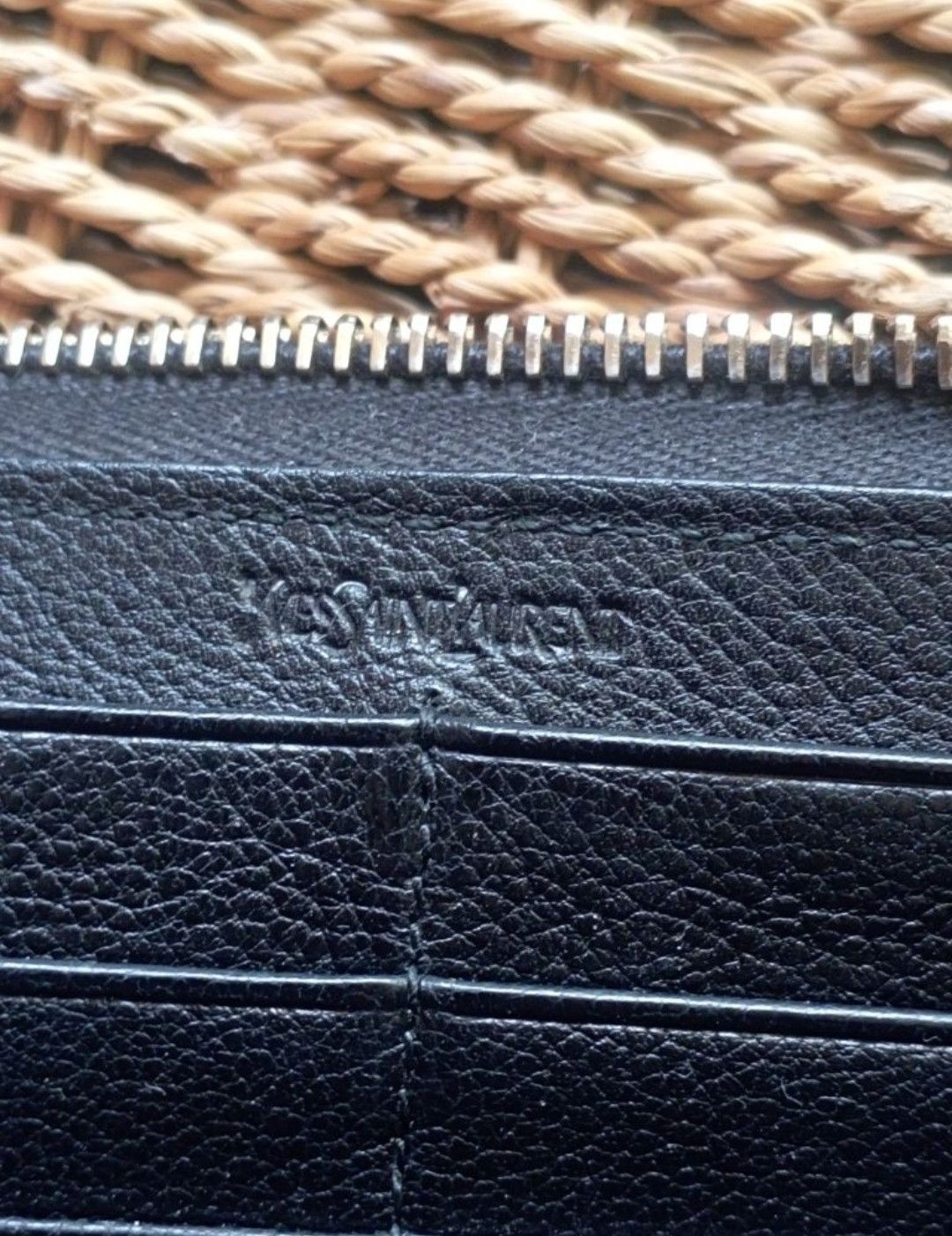 Yves Saint Laurent Yves Saint Laurent Tri-Fold Leather Wallet Size ONE SIZE - 3 Thumbnail