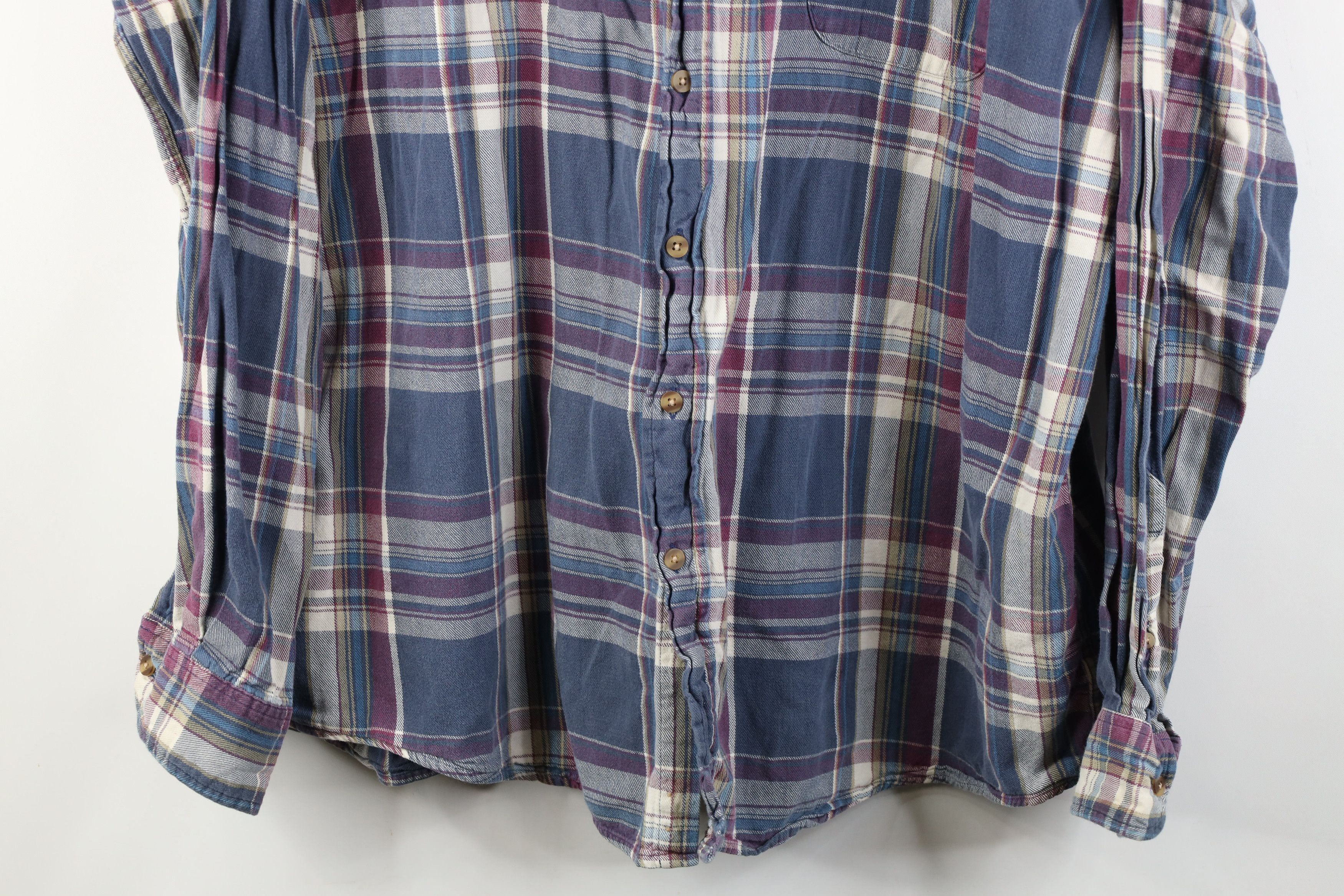 Vintage Vintage 90s Streetwear Collar Flannel Button Down Shirt Size US XXL / EU 58 / 5 - 3 Thumbnail
