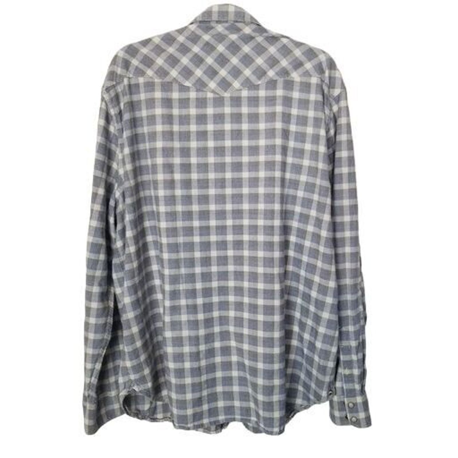 Lucky Brand Lucky Brand Mens Checker Western Shirt XXL Pearl Snap Cowboy Size US XXL / EU 58 / 5 - 7 Thumbnail