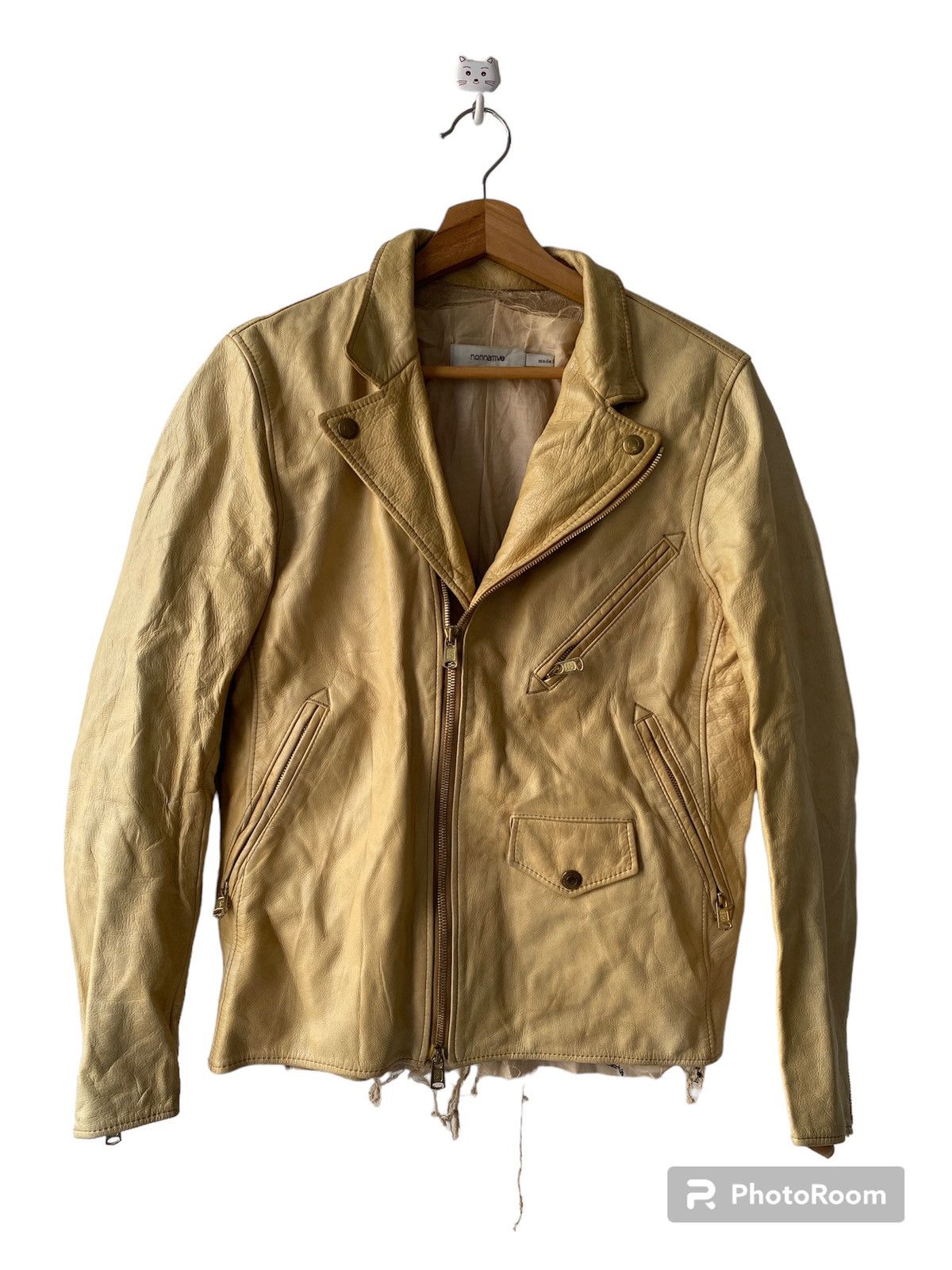 Japanese Brand Nonnative Japan Distressed Leather Jacket Size US S / EU 44-46 / 1 - 1 Thumbnail