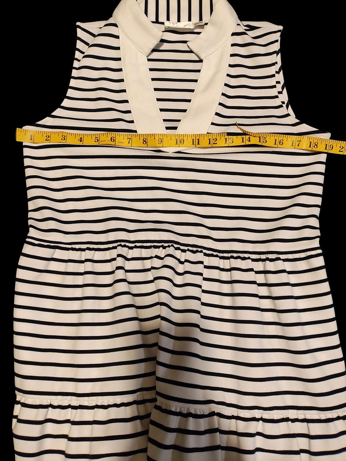 Other Eliza J Nautical Tiered Stripe Dress with V-Neck Collar Size M / US 6-8 / IT 42-44 - 8 Thumbnail