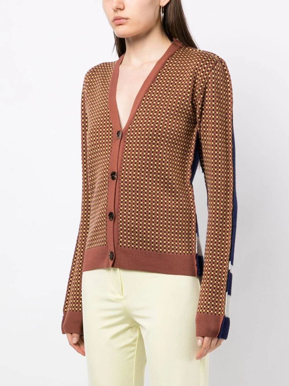 Marni o1w1db10824 V-neck Cardigan in Multicolor Size S / US 4 / IT 40 - 5 Thumbnail